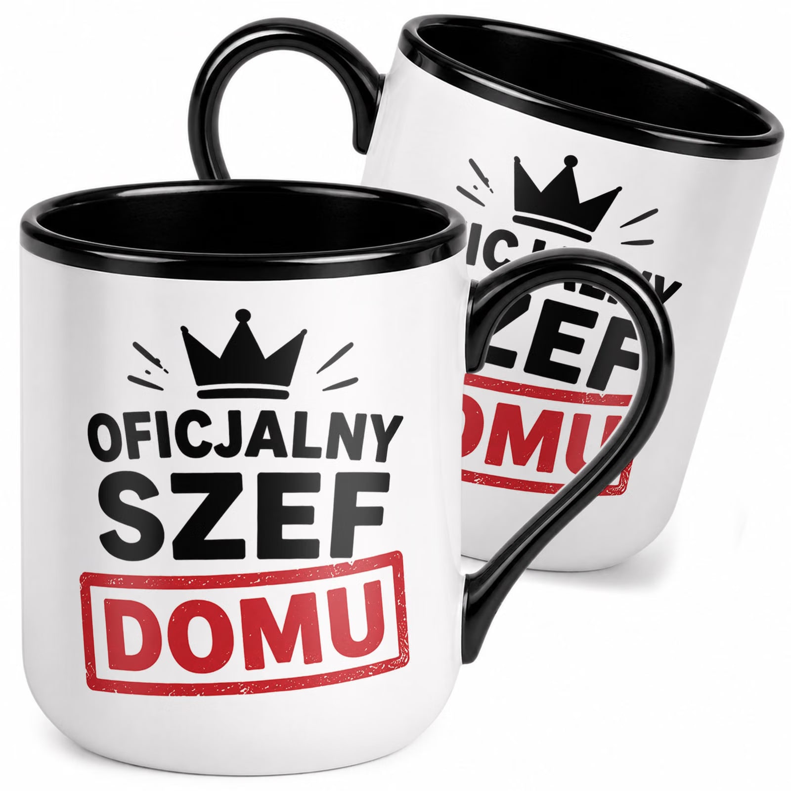 Kubek z nadrukiem Premium Czarny Dla Taty Dzień Ojca Upominek Prezent
