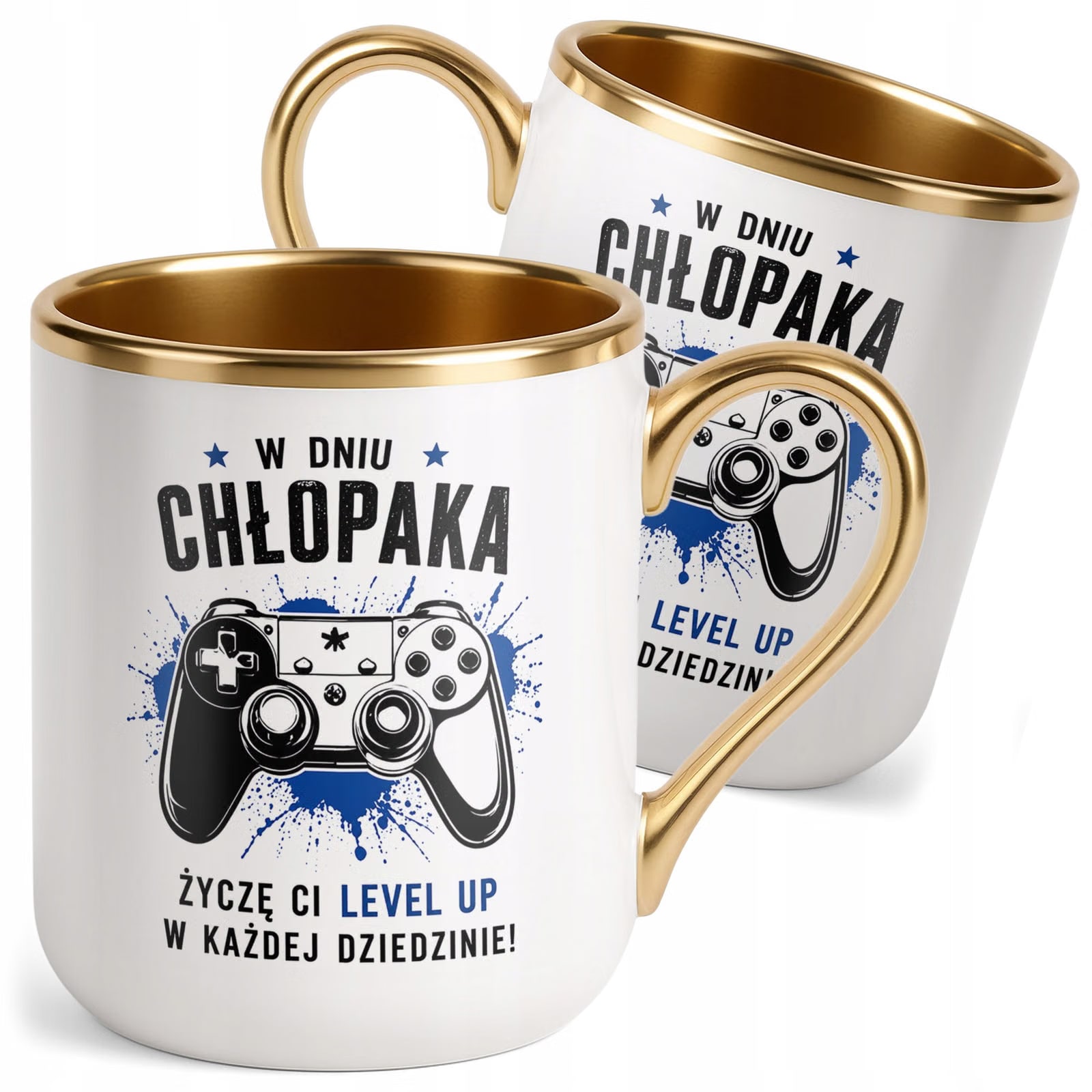 Kubek z nadrukiem Premium Złoty Dzień Chłopaka Mężczyzny Prezent