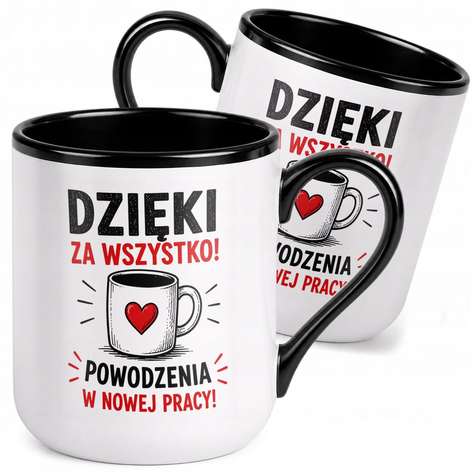 Kubek z nadrukiem Premium Czarny Pożegnanie Odejście z Pracy Prezent