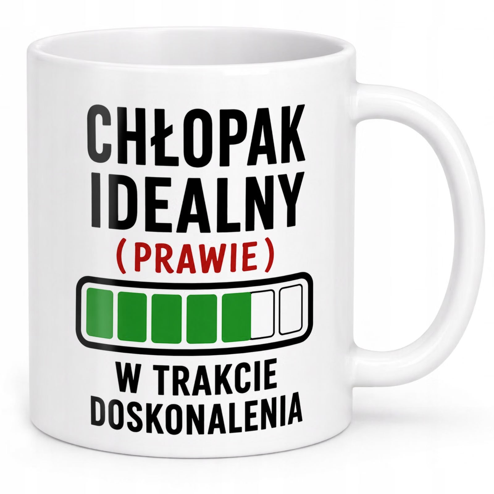 Biały Kubek z nadrukiem Dzień Chłopaka Dla Mężczyzny Upominek Prezent