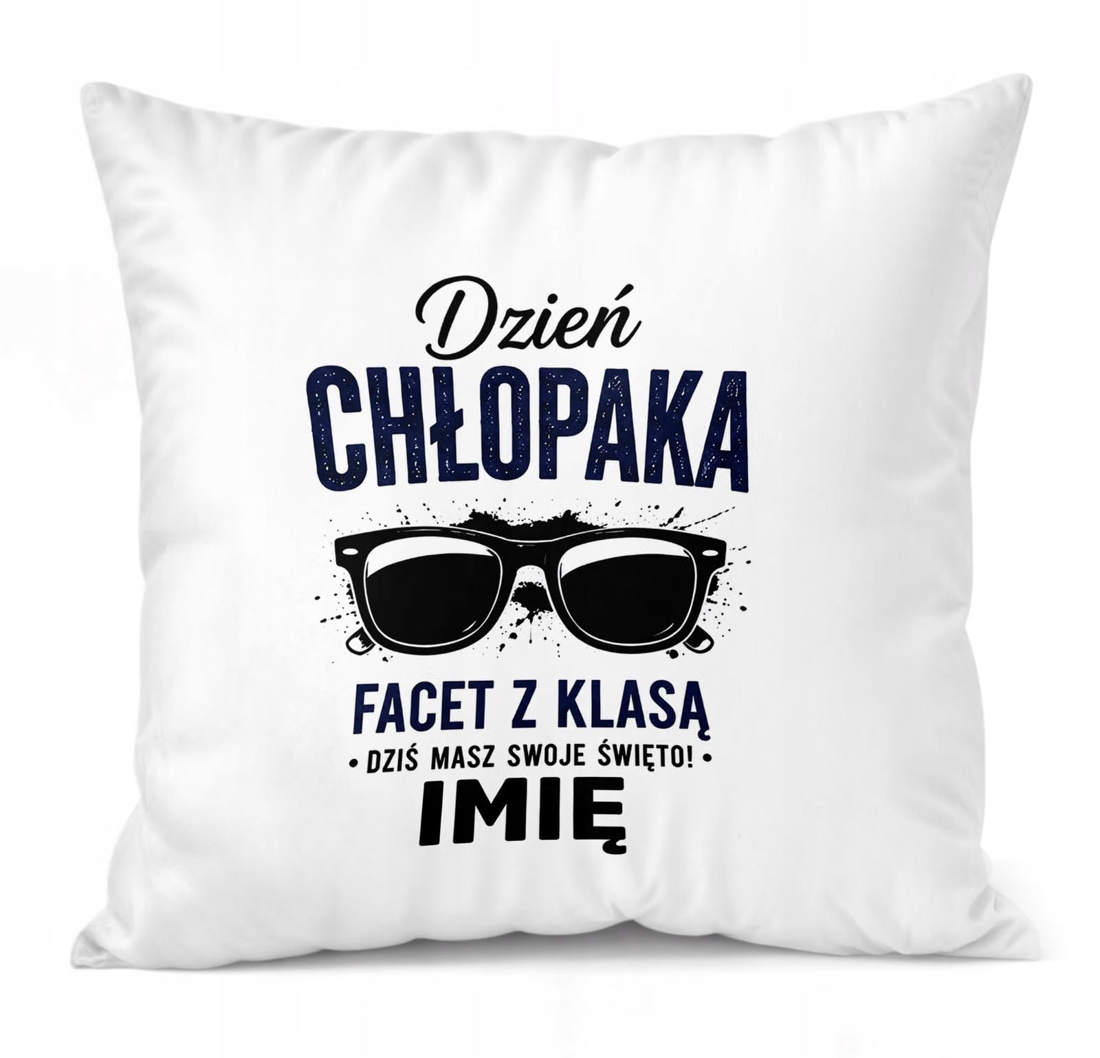 Zestaw Personalizowany Kubek Czerwony Poduszka Dzień Chłopaka Z Nadrukiem