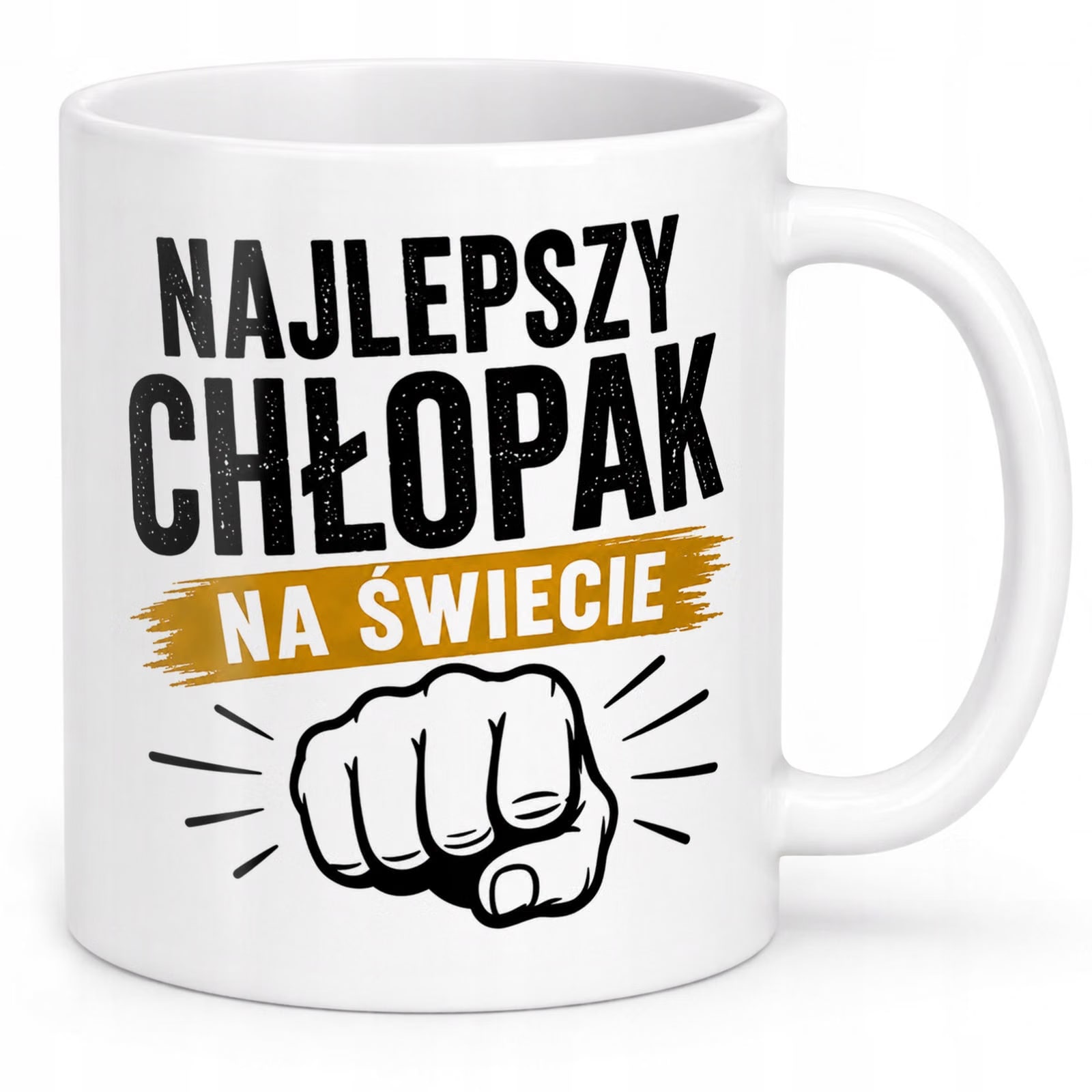 Biały Kubek z nadrukiem Dzień Chłopaka Dla Mężczyzny Upominek Prezent