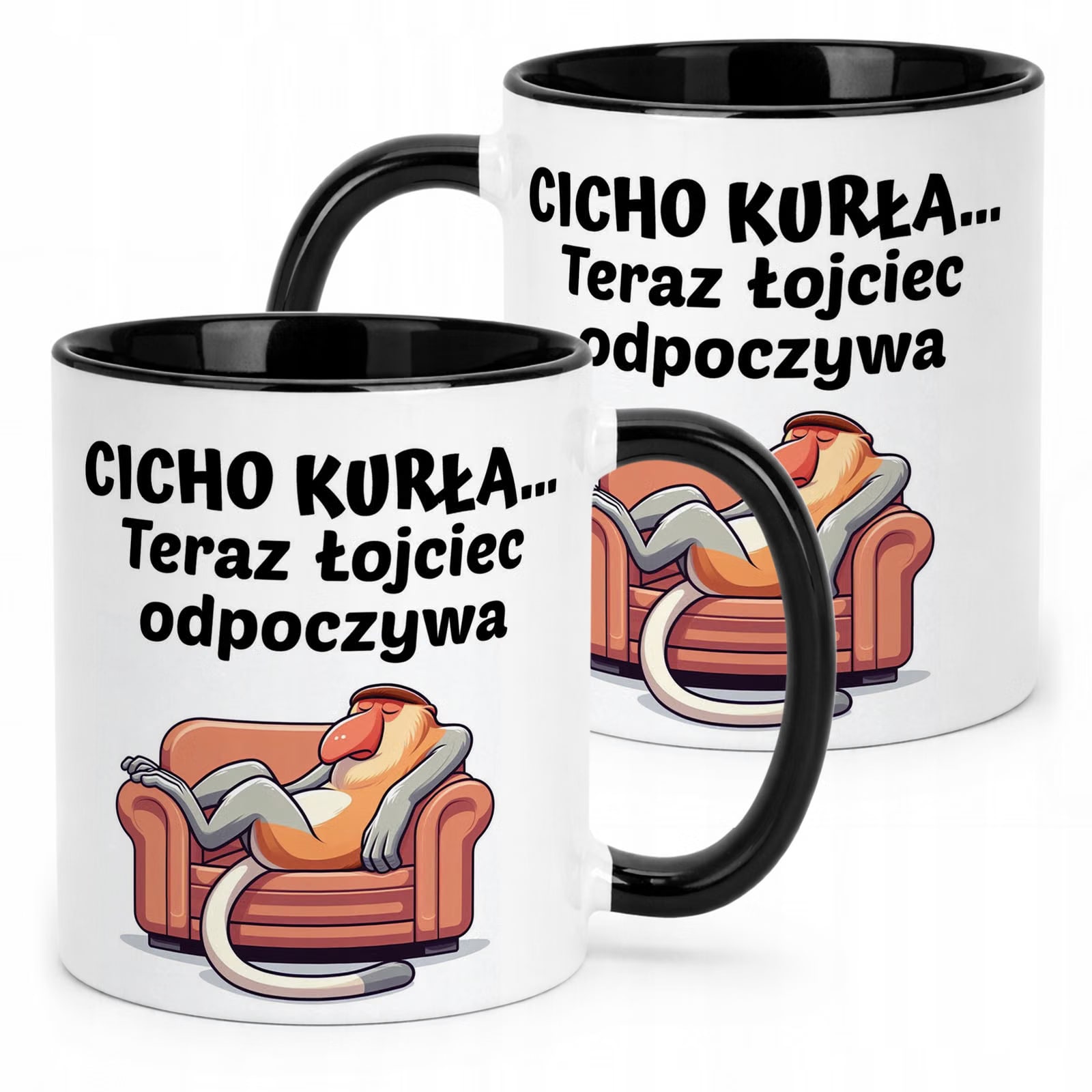 Kubek Czarny Dzień Ojca Dla Taty Łojciec Odpoczywa Nosacz Prezent