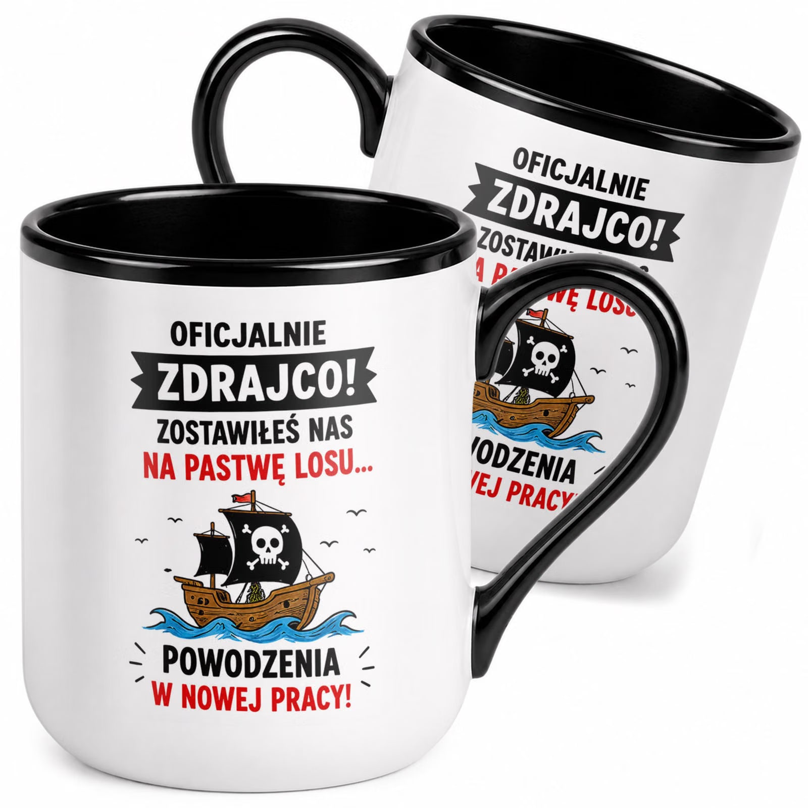 Kubek z nadrukiem Premium Czarny Pożegnanie Odejście z Pracy Prezent