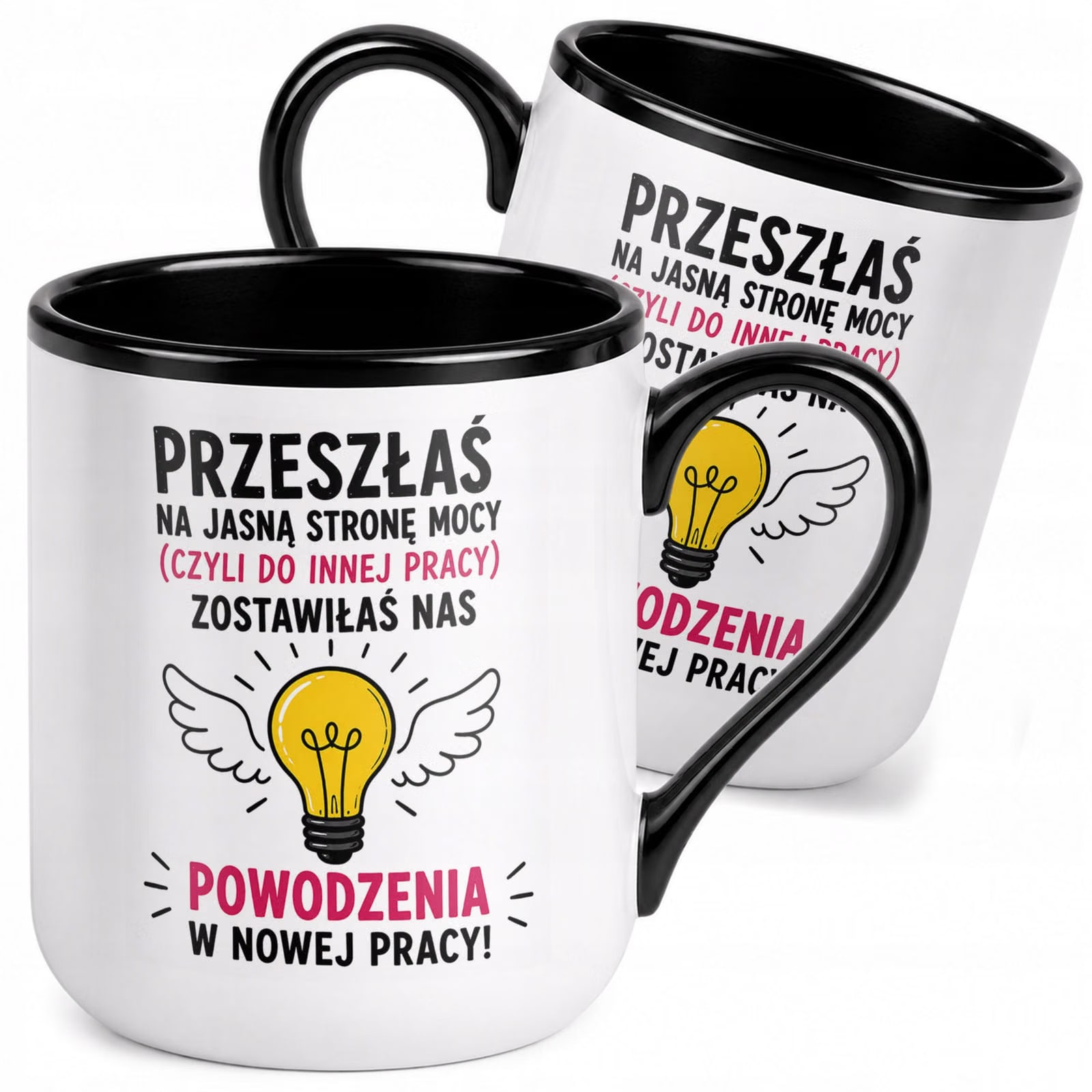 Kubek z nadrukiem Premium Czarny Pożegnanie Odejście z Pracy Prezent