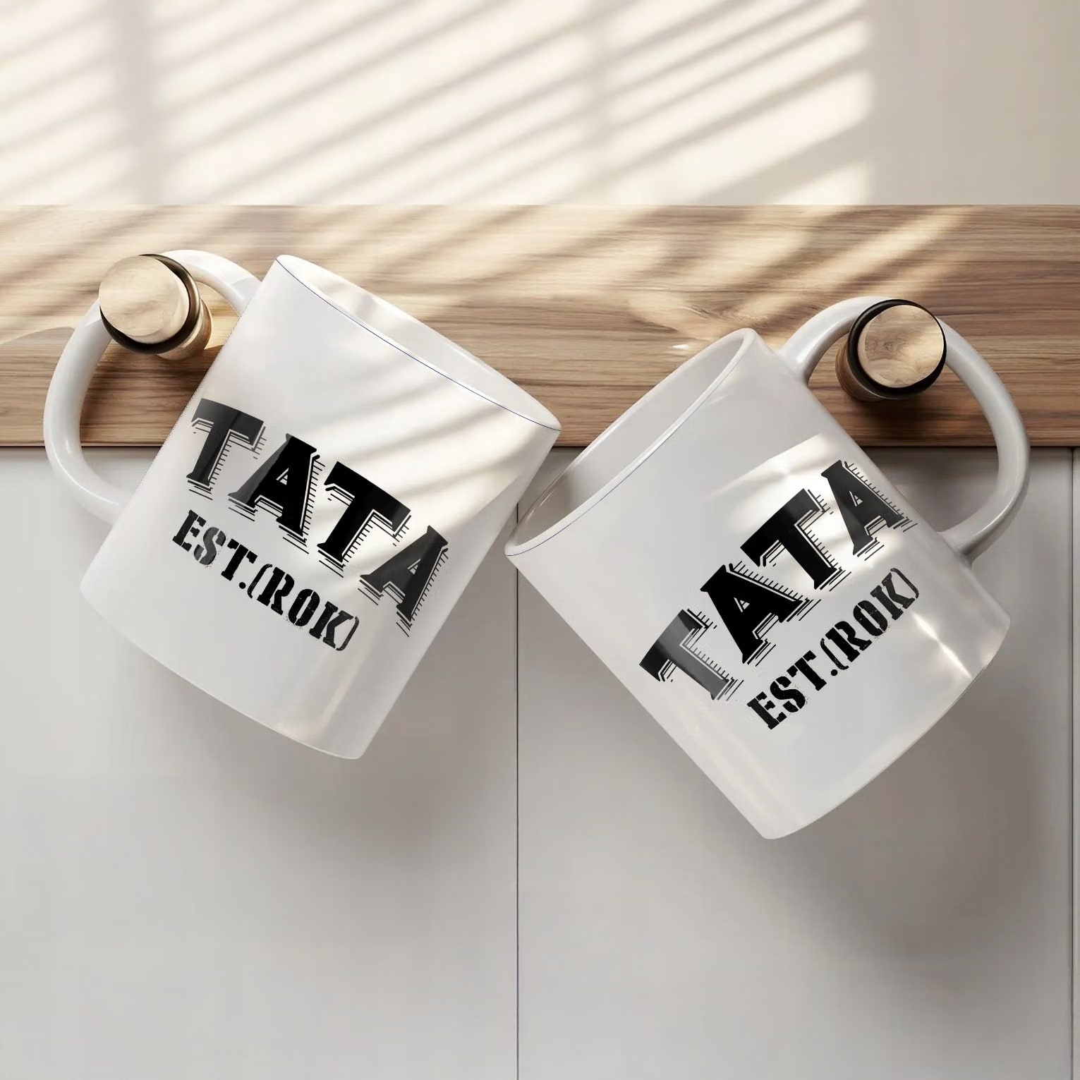 Kubek ceramiczny Personalizowany Dzień Ojca Tata Rok Prezent