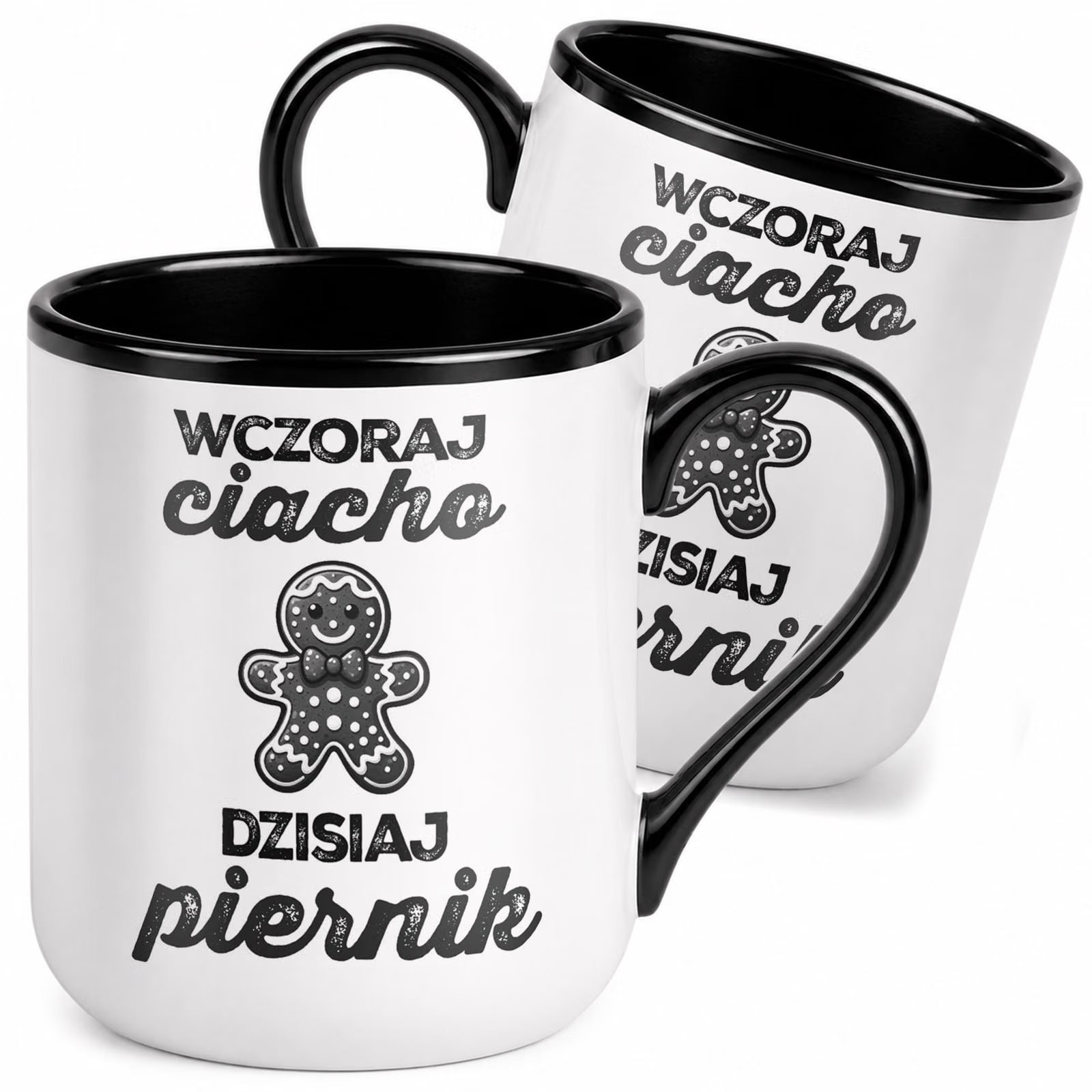Kubek z nadrukiem Premium Czarny Dzień Mężczyzn Dla Chłopaka Prezent