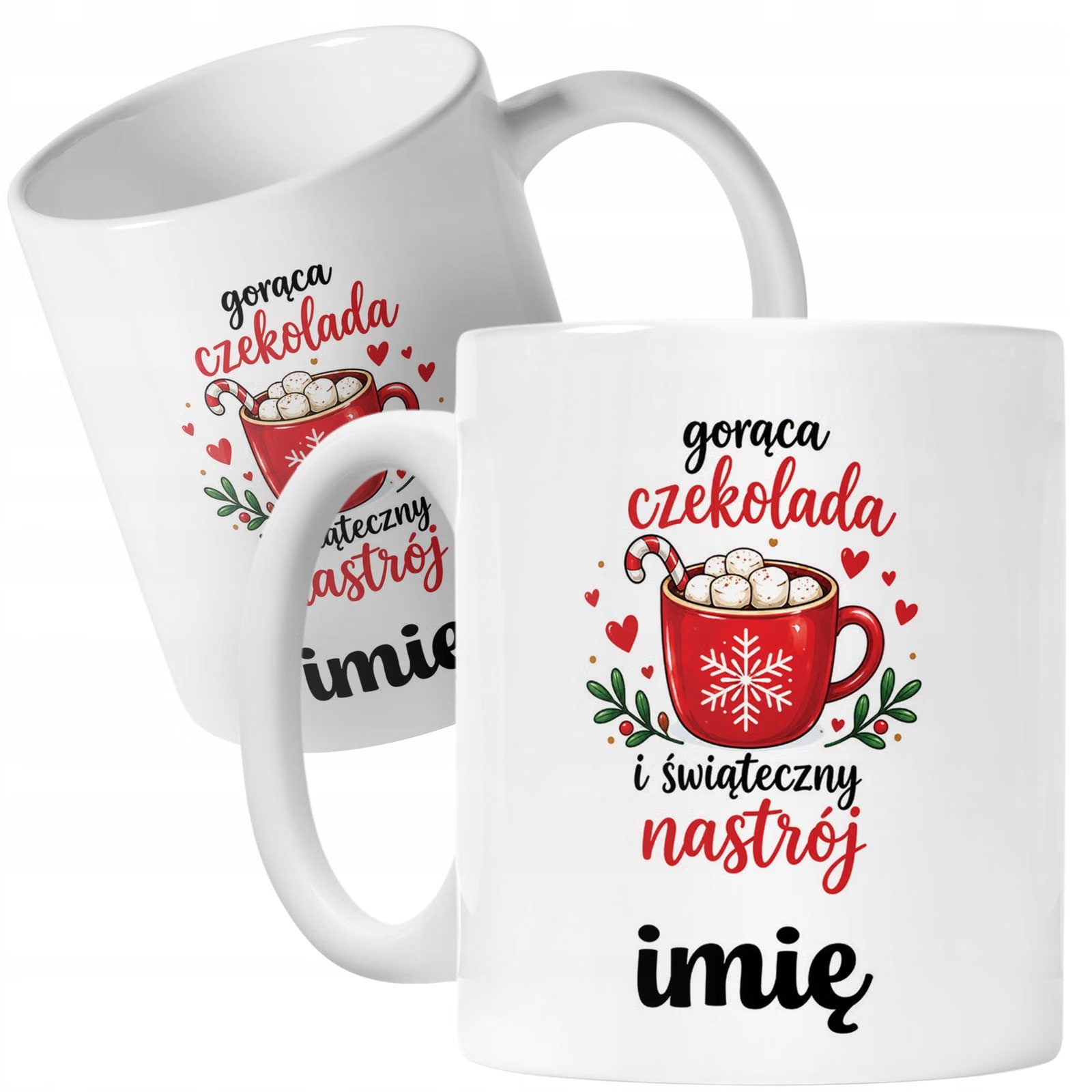 Kubek Biały Personalizowany z Nadrukiem Boże Narodzenie Święta Prezent