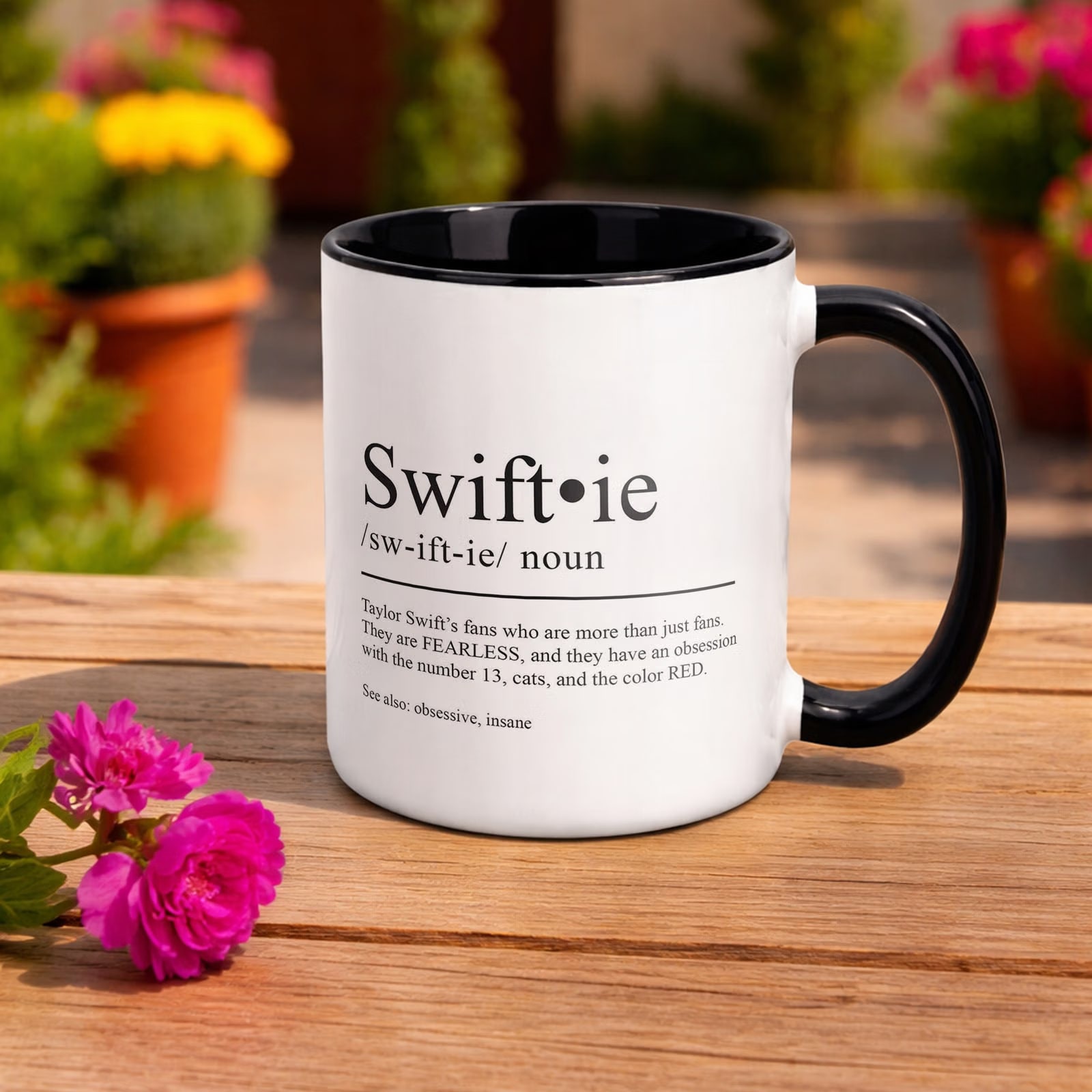Kubek Czarny Taylor Swift Swiftie Dla Fanów Prezent Upominek