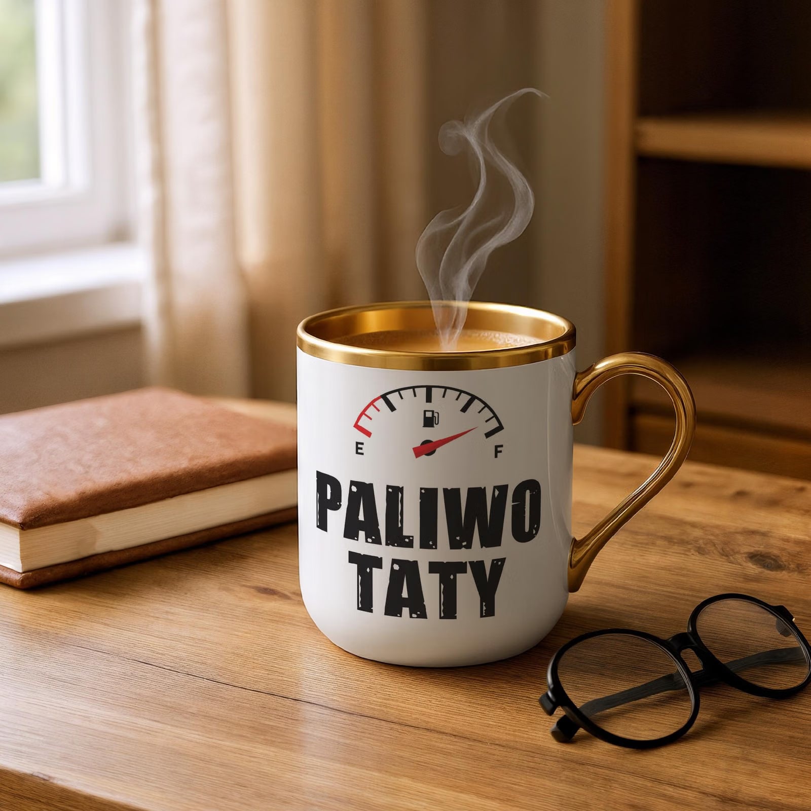 Kubek Premium Złoty Dzień Ojca Dla Taty Paliwo Taty Prezent