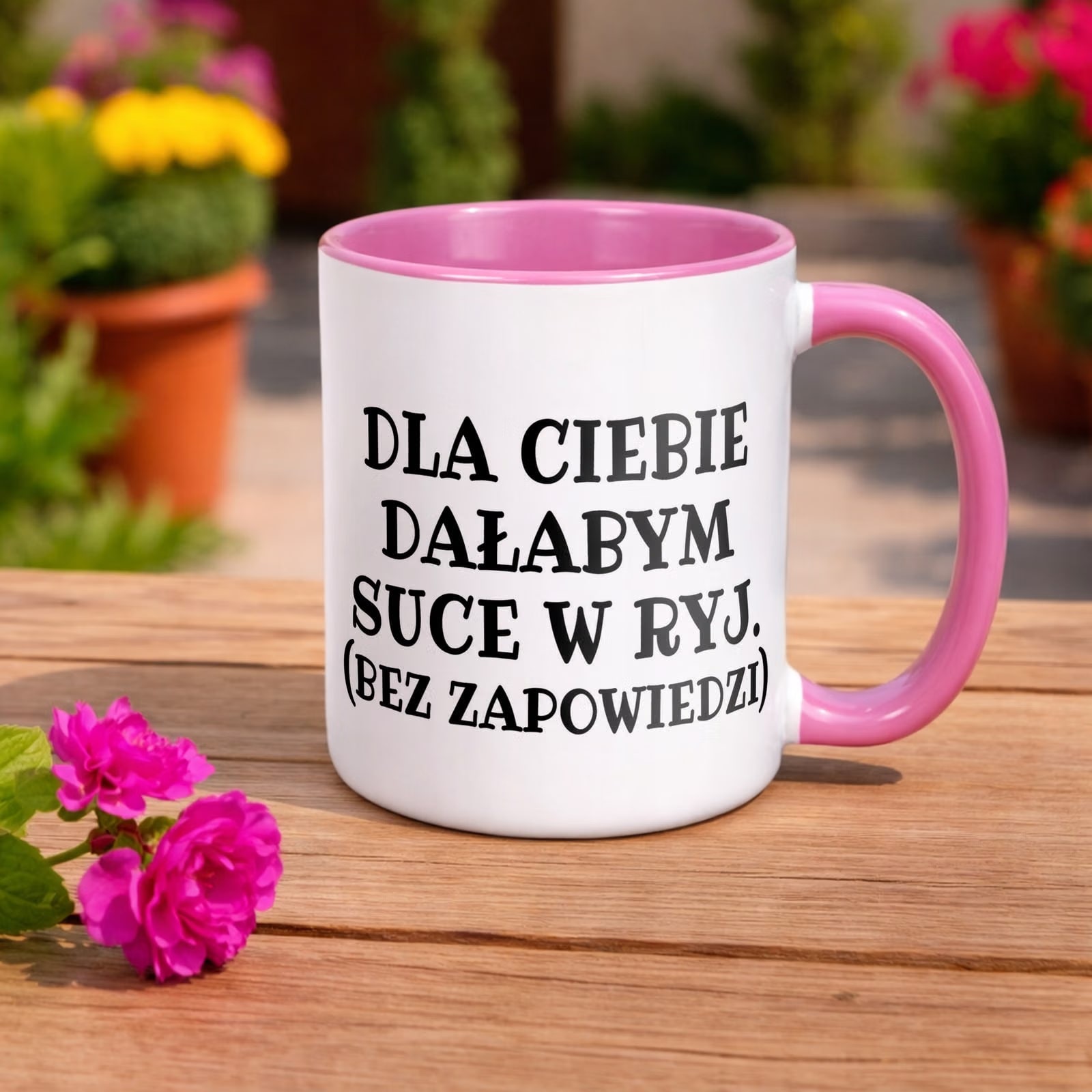 Kubek Różowy Dla Ciebie Dałabym Sarkastyczny Zabawny Prezent