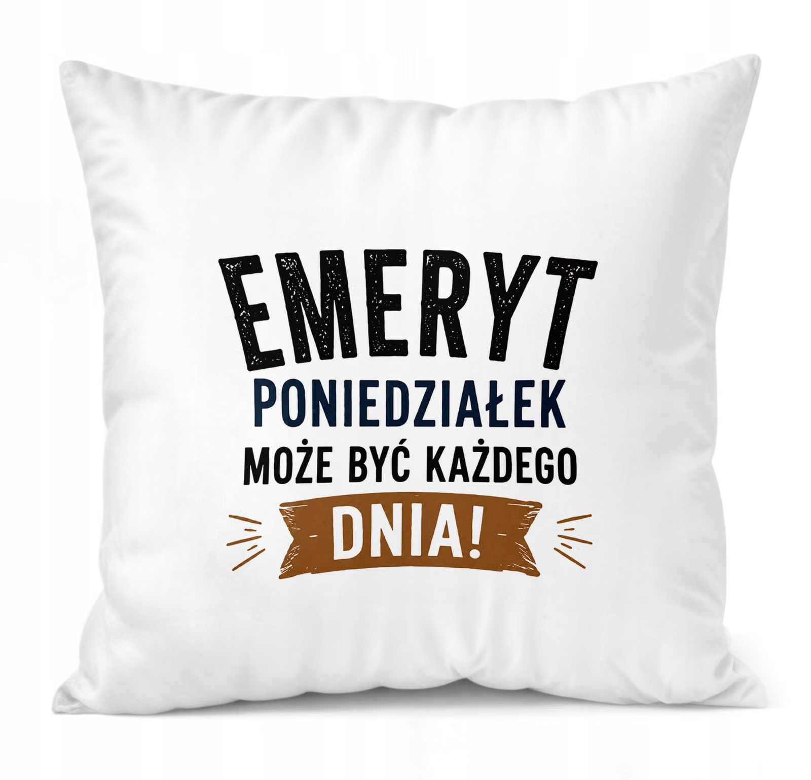 Poduszka Jasiek 38x38cm z Nadrukiem Emerytura Dla Emeryta Upominek Prezent