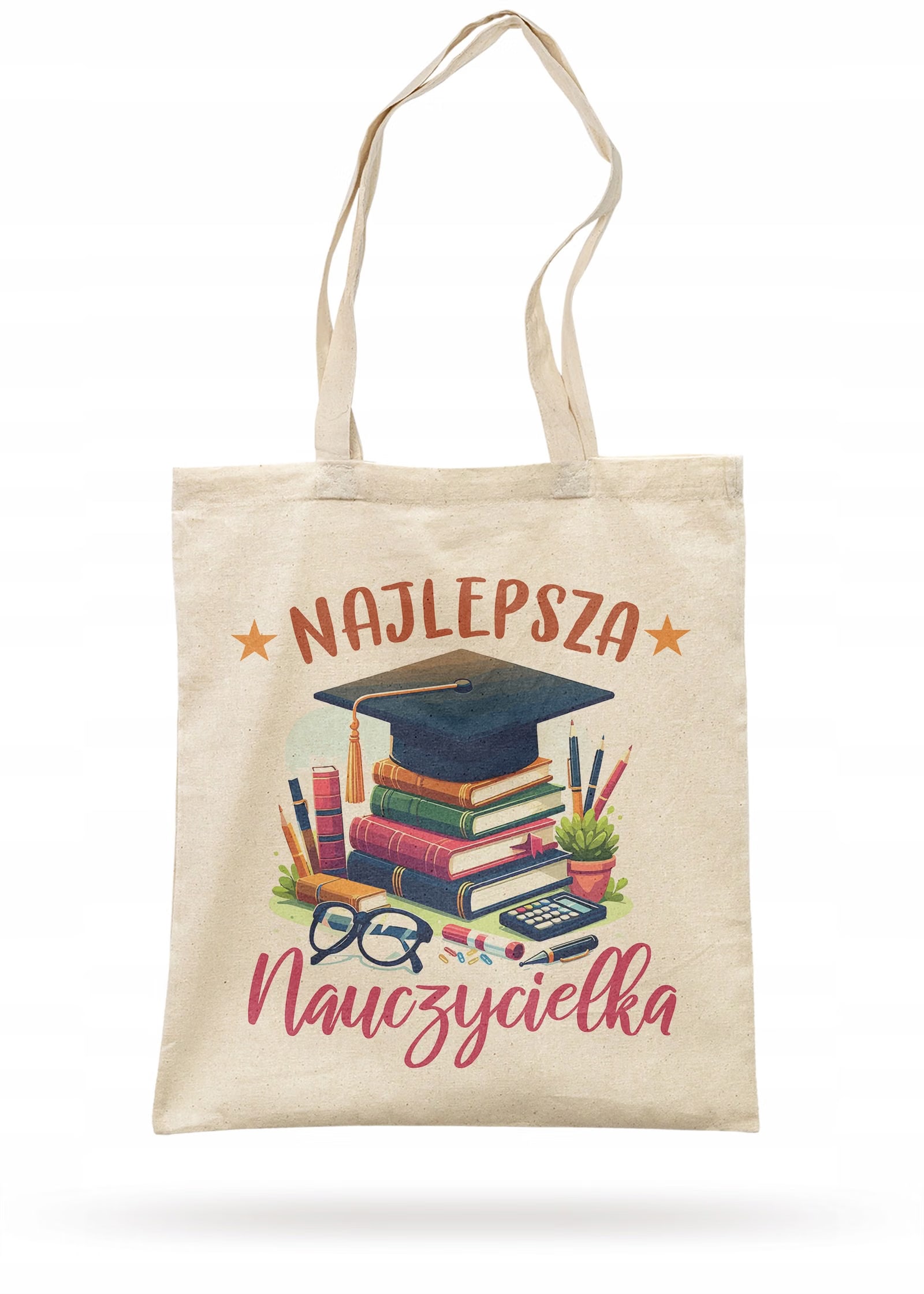 Torba bawełniana z dnem Dzień Nauczyciela Najlepsza Nauczycielka Prezent