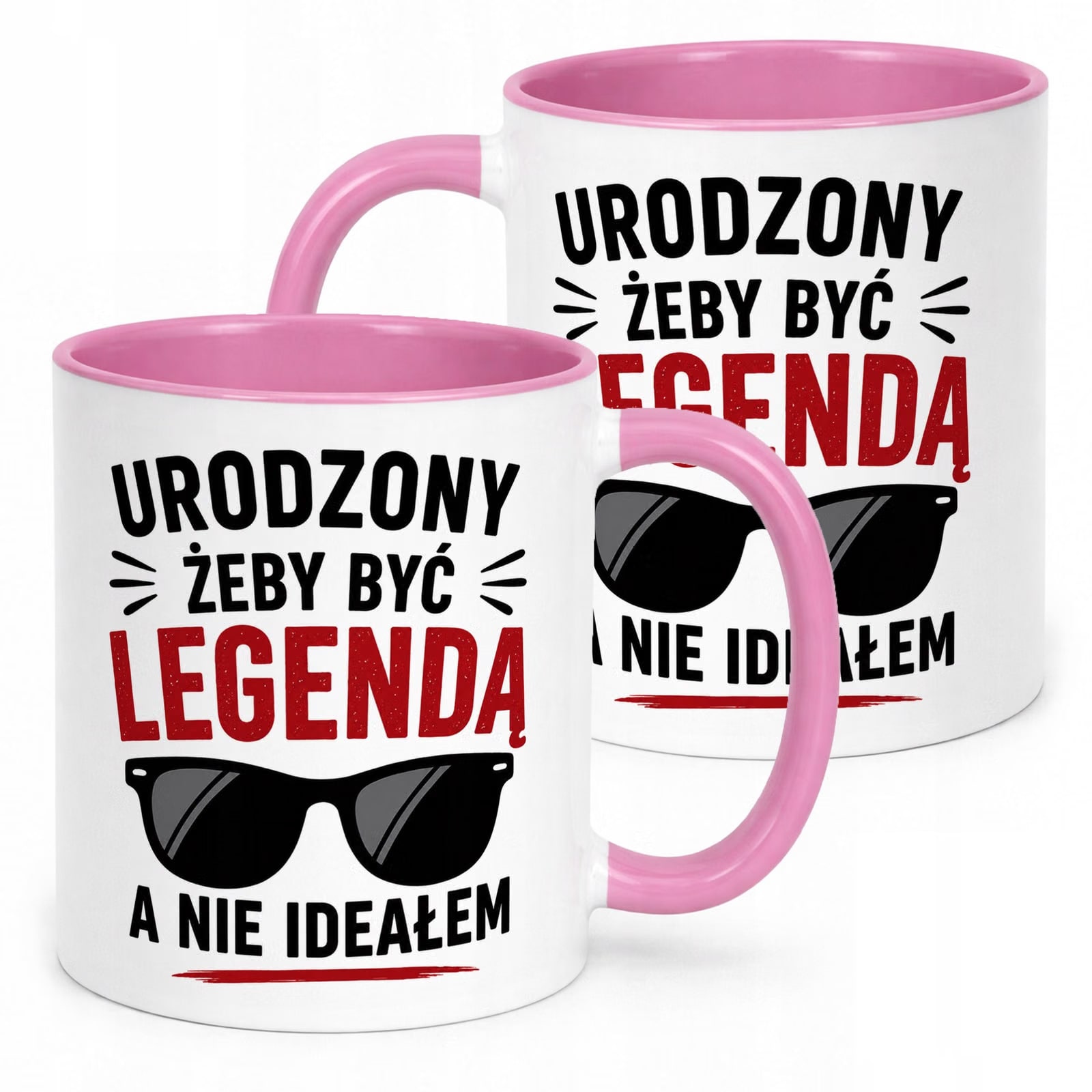 Różowy Kubek z nadrukiem Dzień Chłopaka Mężczyzny Upominek Prezent