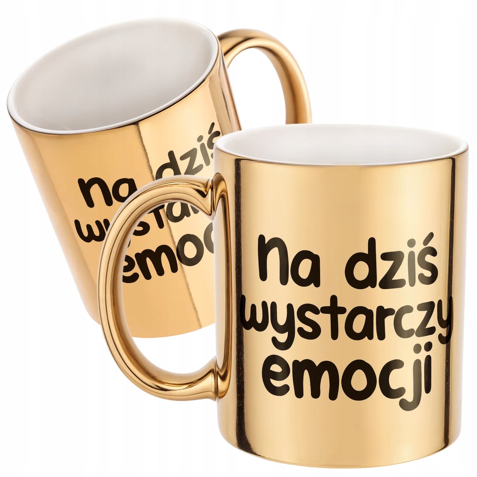 Złoty Kubek Na Dziś Wystarczy Emocji Śmieszny Zabawny Prezent