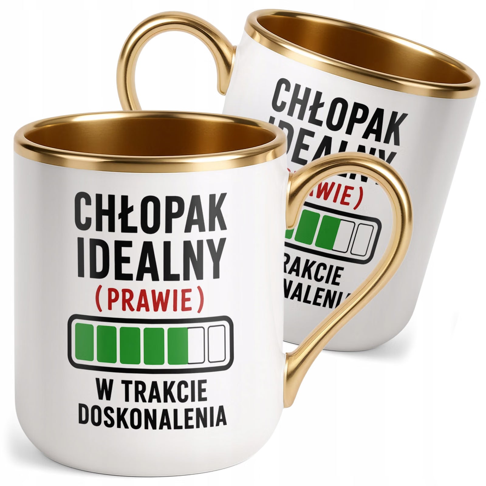 Kubek z nadrukiem Premium Złoty Dzień Chłopaka Mężczyzny Prezent