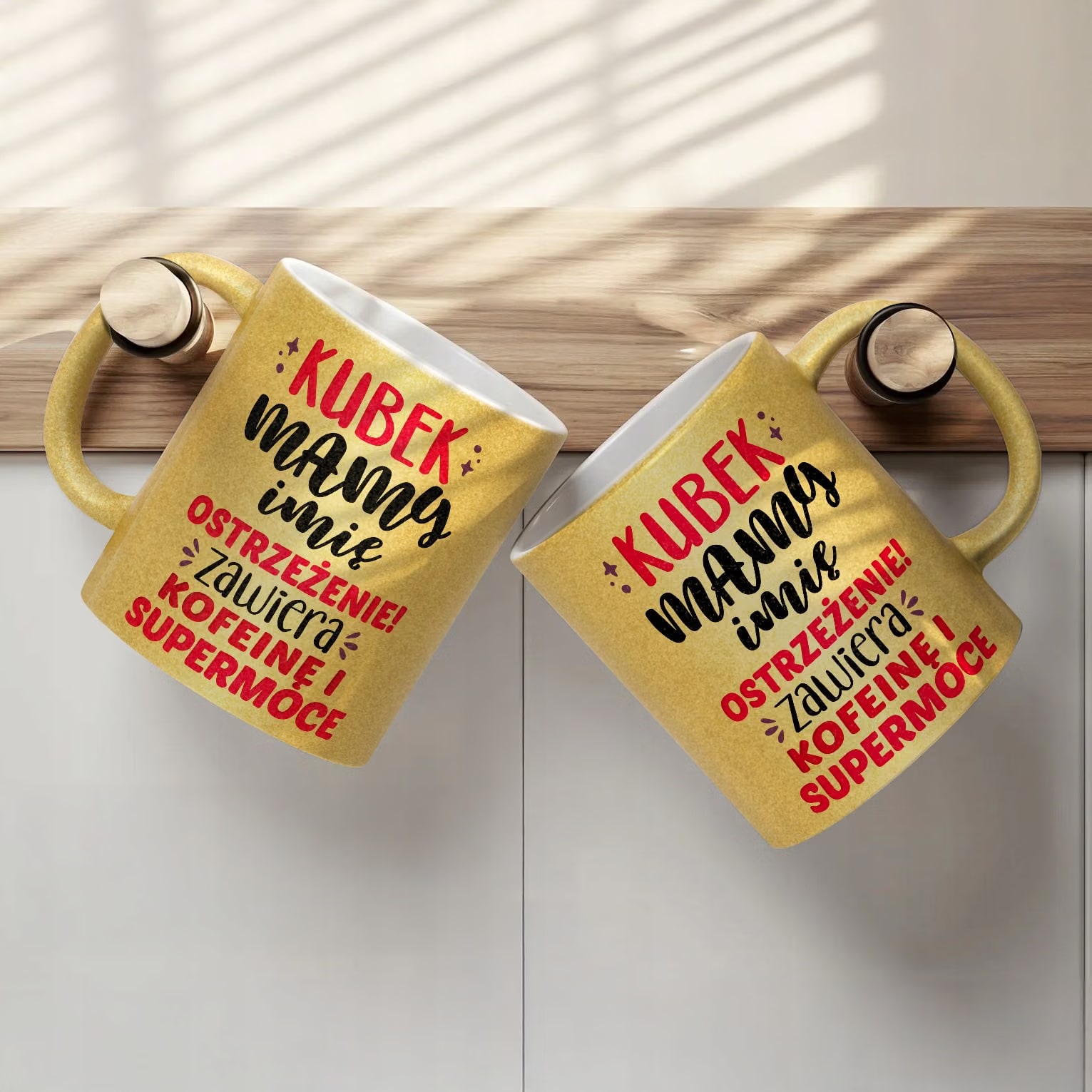 Złoty kubek brokatowy Personalizowany Dzień Matki Dla Mamy Prezent