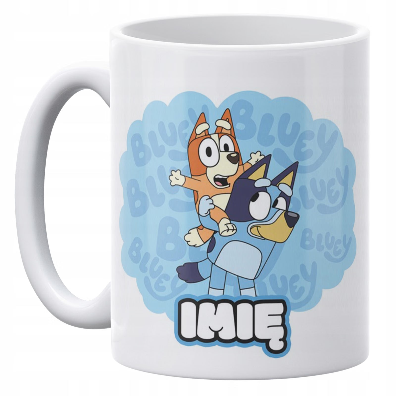 Zestaw personalizowany plecak bawełniany + kubek Bluey Bajka Dla Dzieci