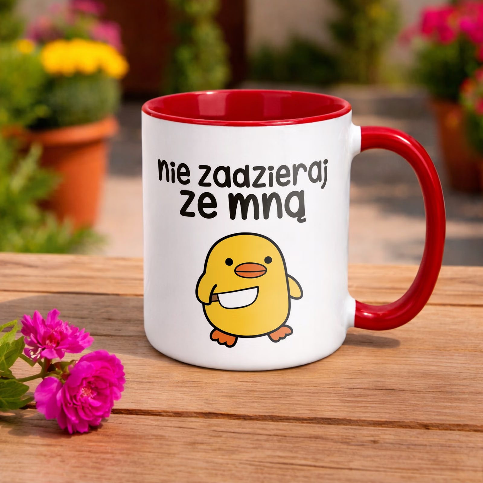 Kubek Czerwony Nie Zadzieraj Ze Mną Śmieszny Zabawny Prezent