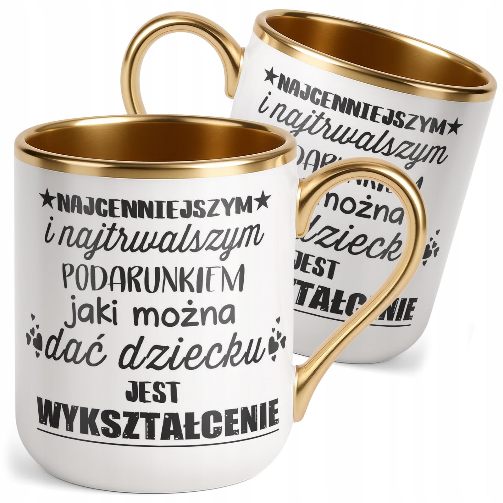 Kubek Premium Złoty Dzień Nauczyciela Dla Nauczyciela Prezent