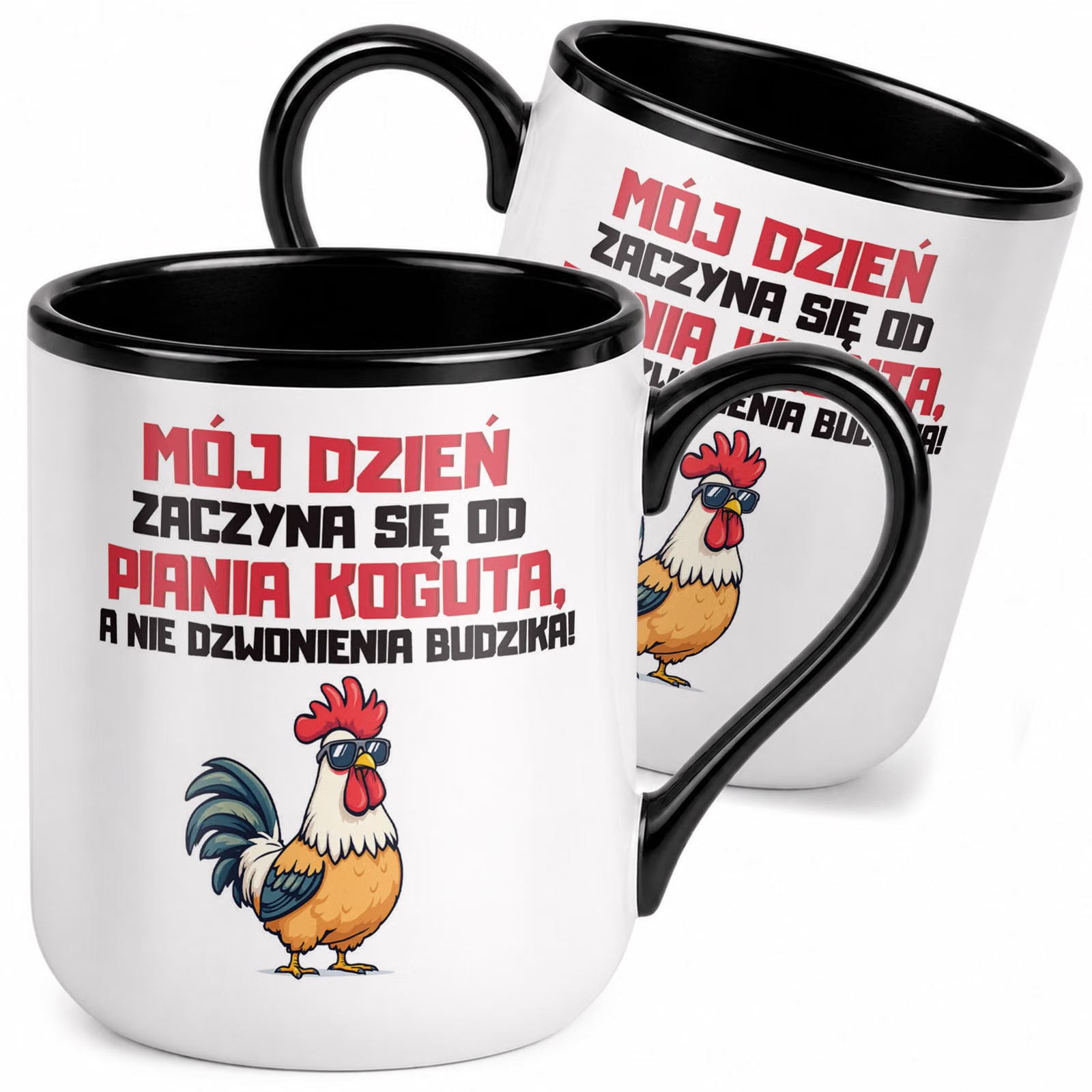 Kubek z nadrukiem Premium Czarny Dla Rolnika Gospodarza Upominek Prezent
