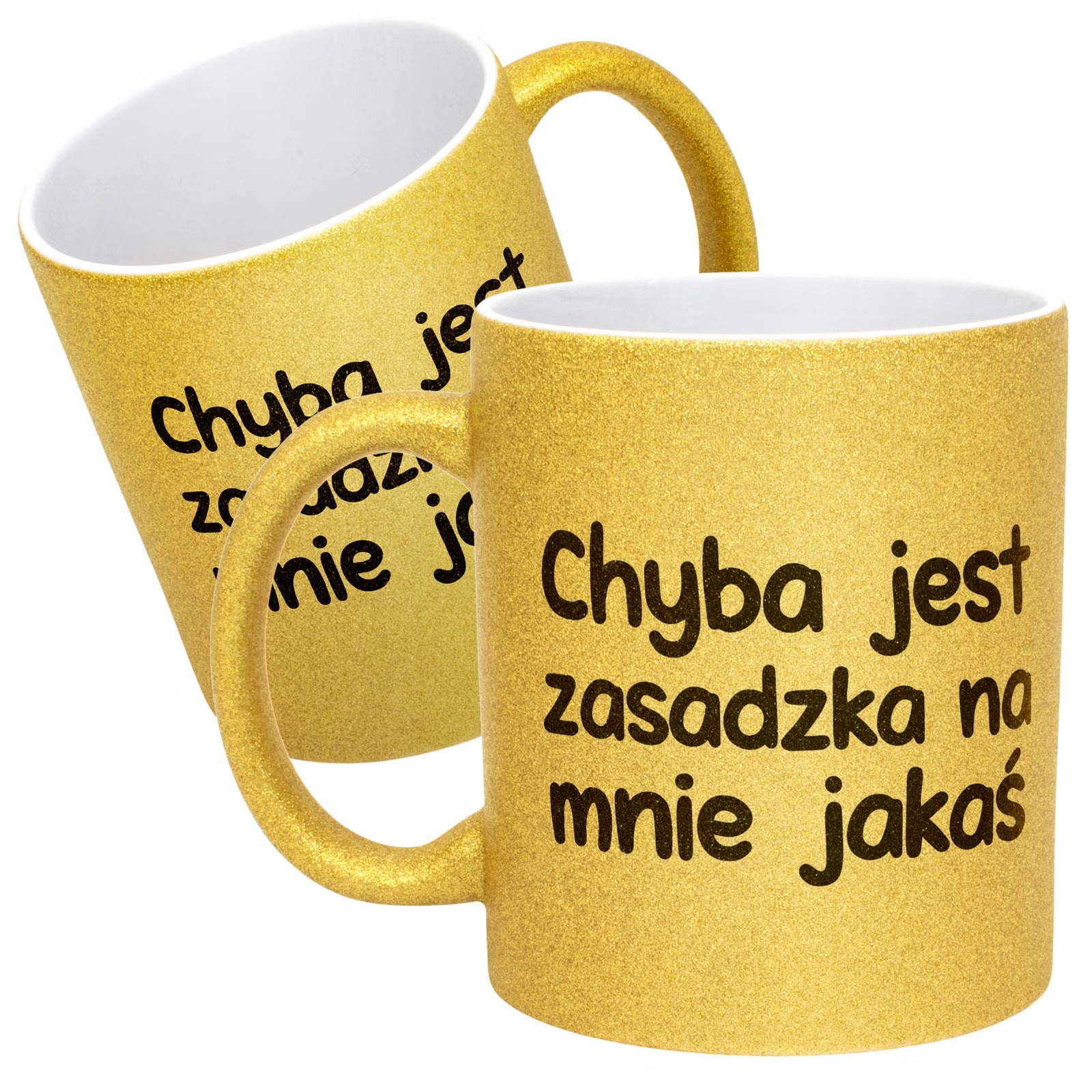 Złoty Kubek Brokatowy Chyba Jest Zasadzka Na Mnie Jakaś Zabawny Prezent