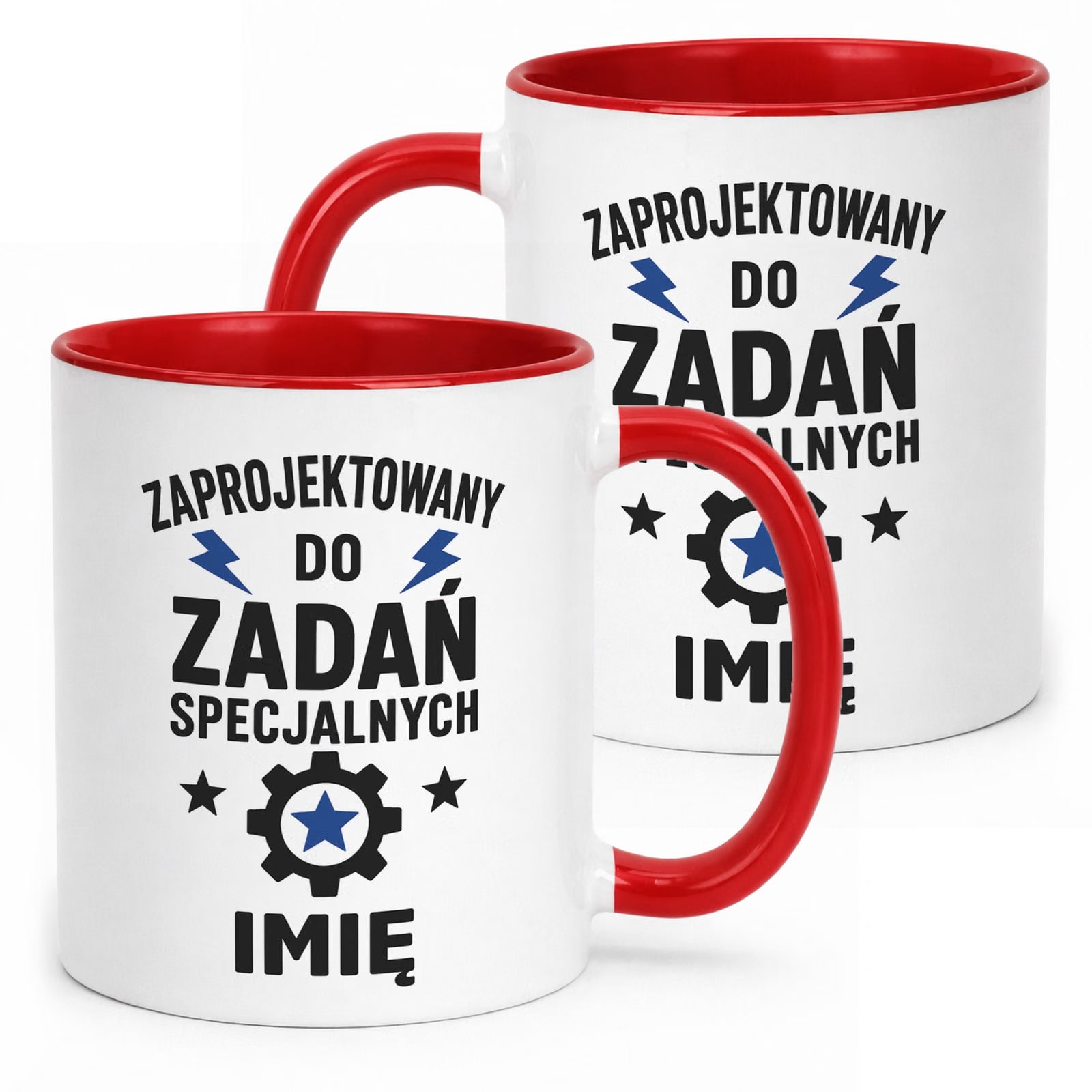 Czerwony Kubek personalizowany z nadrukiem Dzień Chłopaka Mężczyzny Prezent