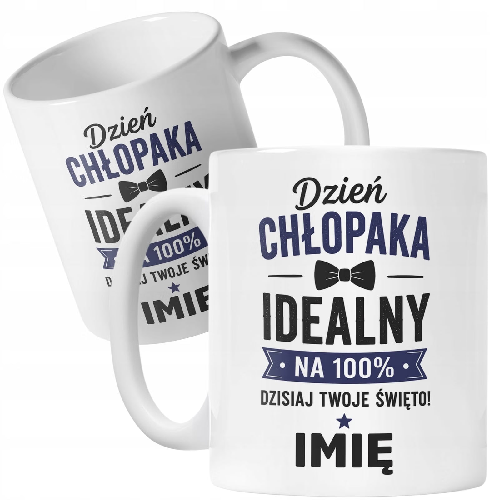 Biały Kubek personalizowany z nadrukiem Dzień Chłopaka Dla Mężczyzny