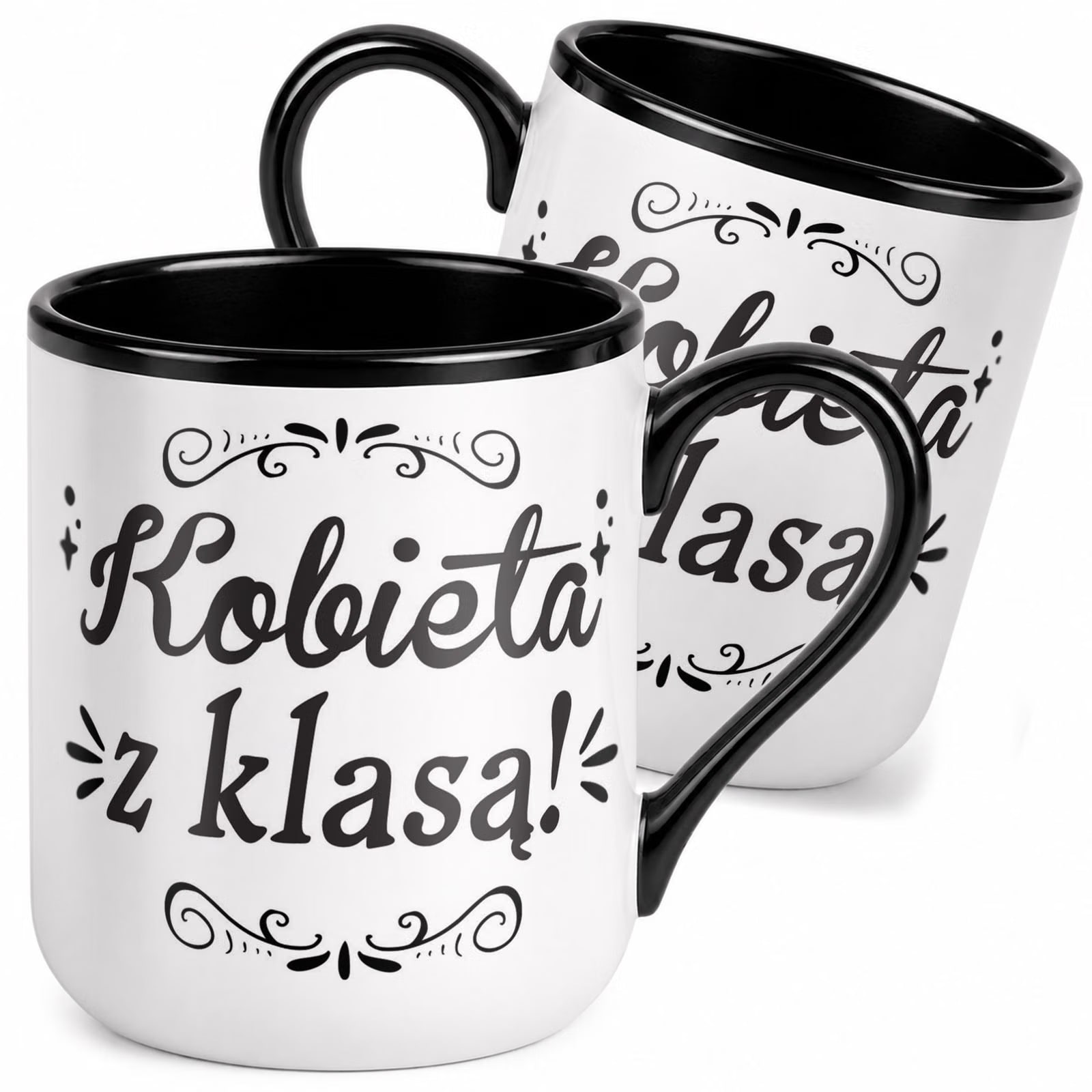 Kubek z nadrukiem Premium Czarny Dzień Kobiet Dla Kobiety Upominek Prezent