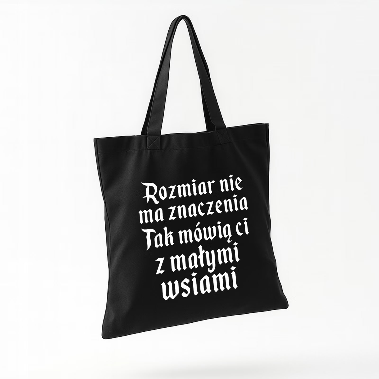 Torba bawełniana czarna na zakupy 1670 Rozmiar Nie Ma Znaczenia