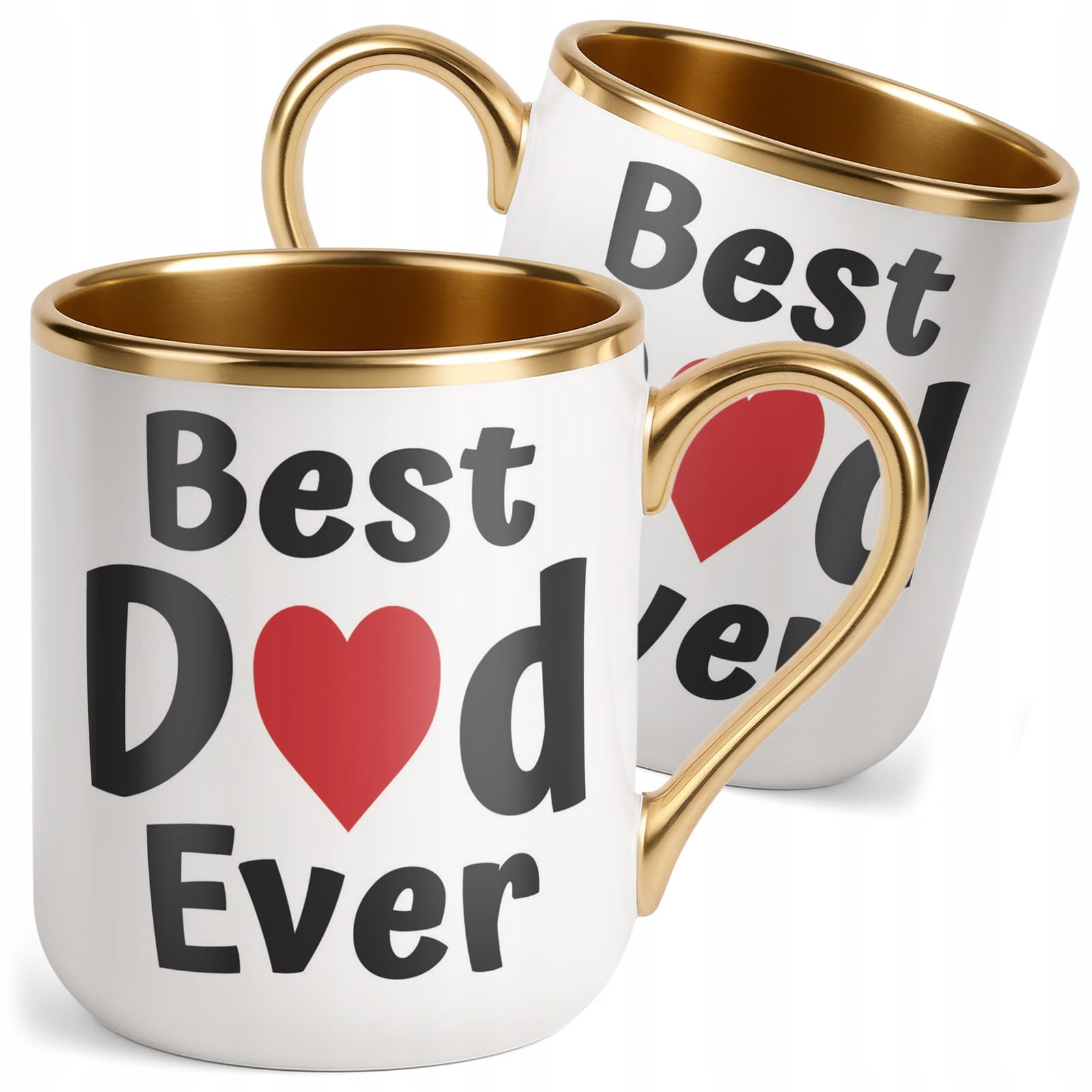 Kubek Premium Złoty Dzień Ojca Best Dad Ever Upominek Dla Taty