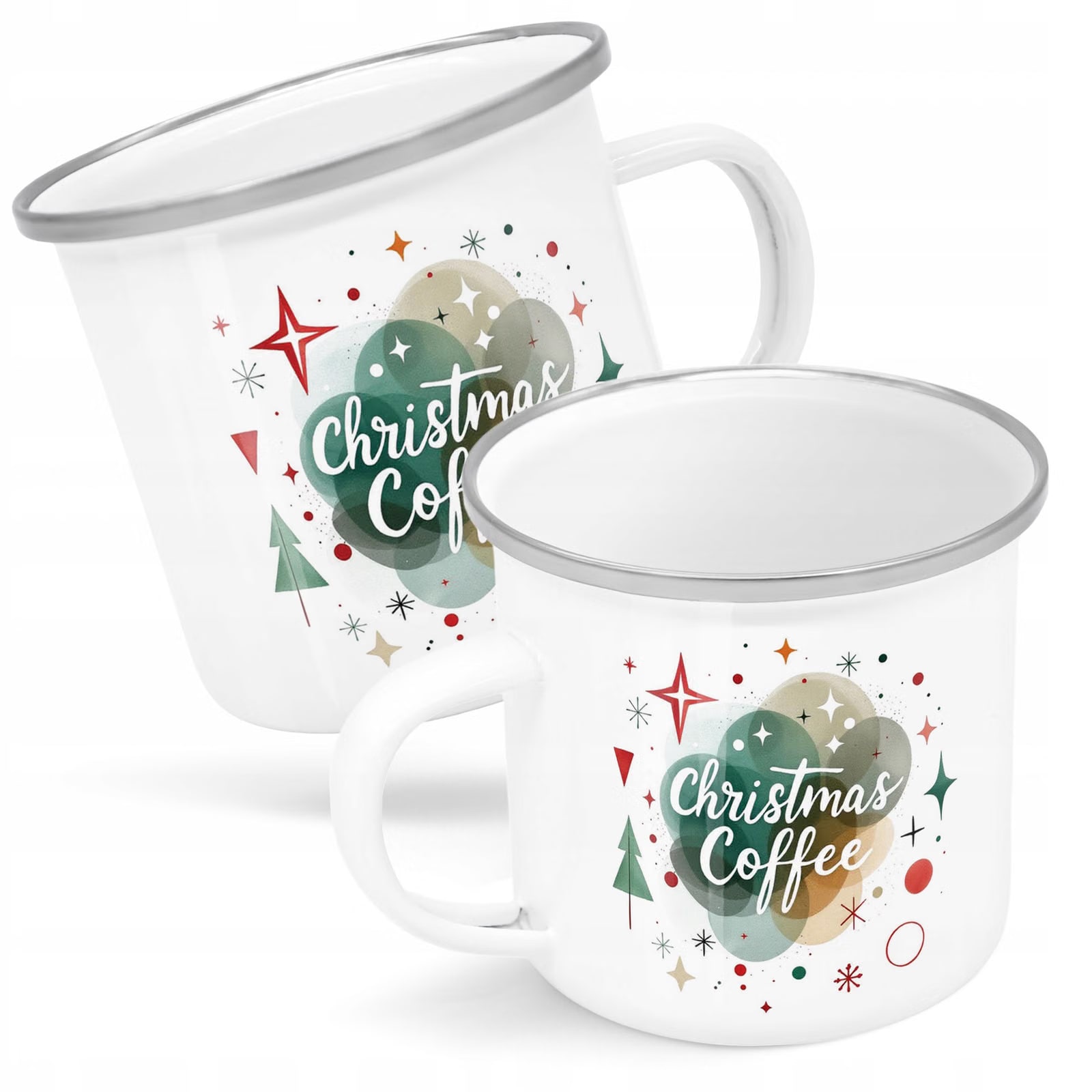 Kubek Emaliowany Boże Narodzenie Mikołajki Christmas Coffee Prezent