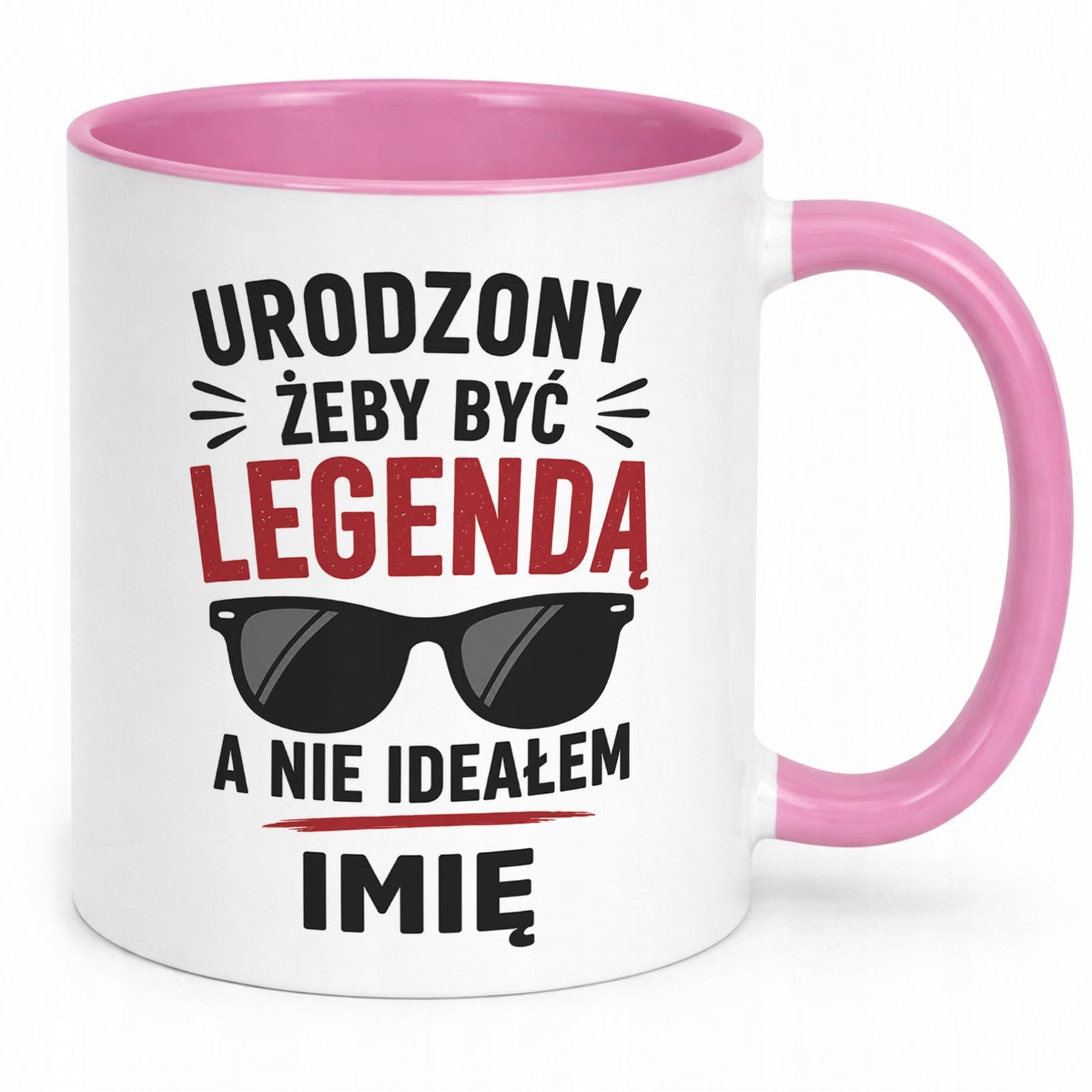 Różowy Kubek personalizowany z nadrukiem Dzień Chłopaka Mężczyzny Prezent