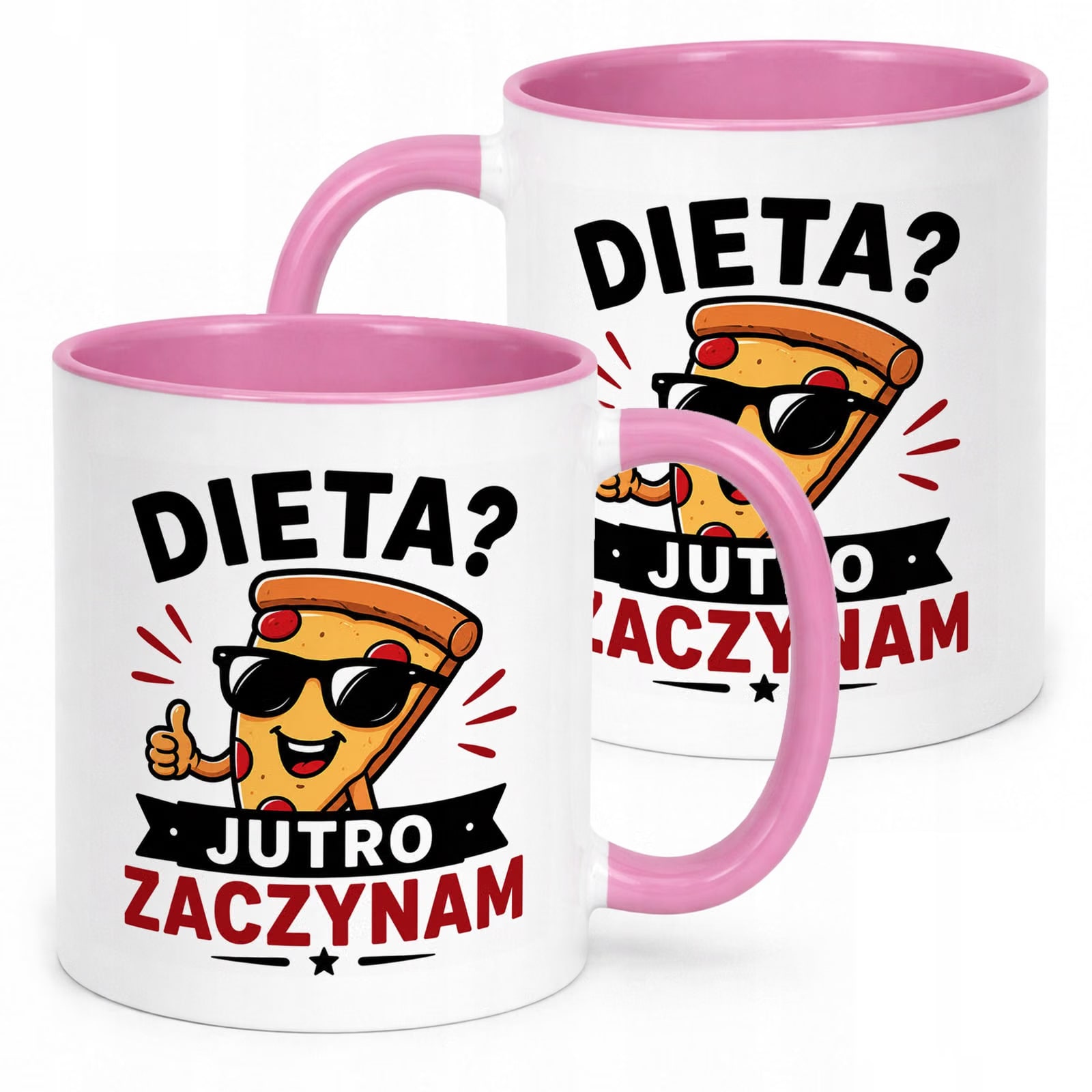 Różowy Kubek z nadrukiem Dzień Chłopaka Mężczyzny Upominek Prezent