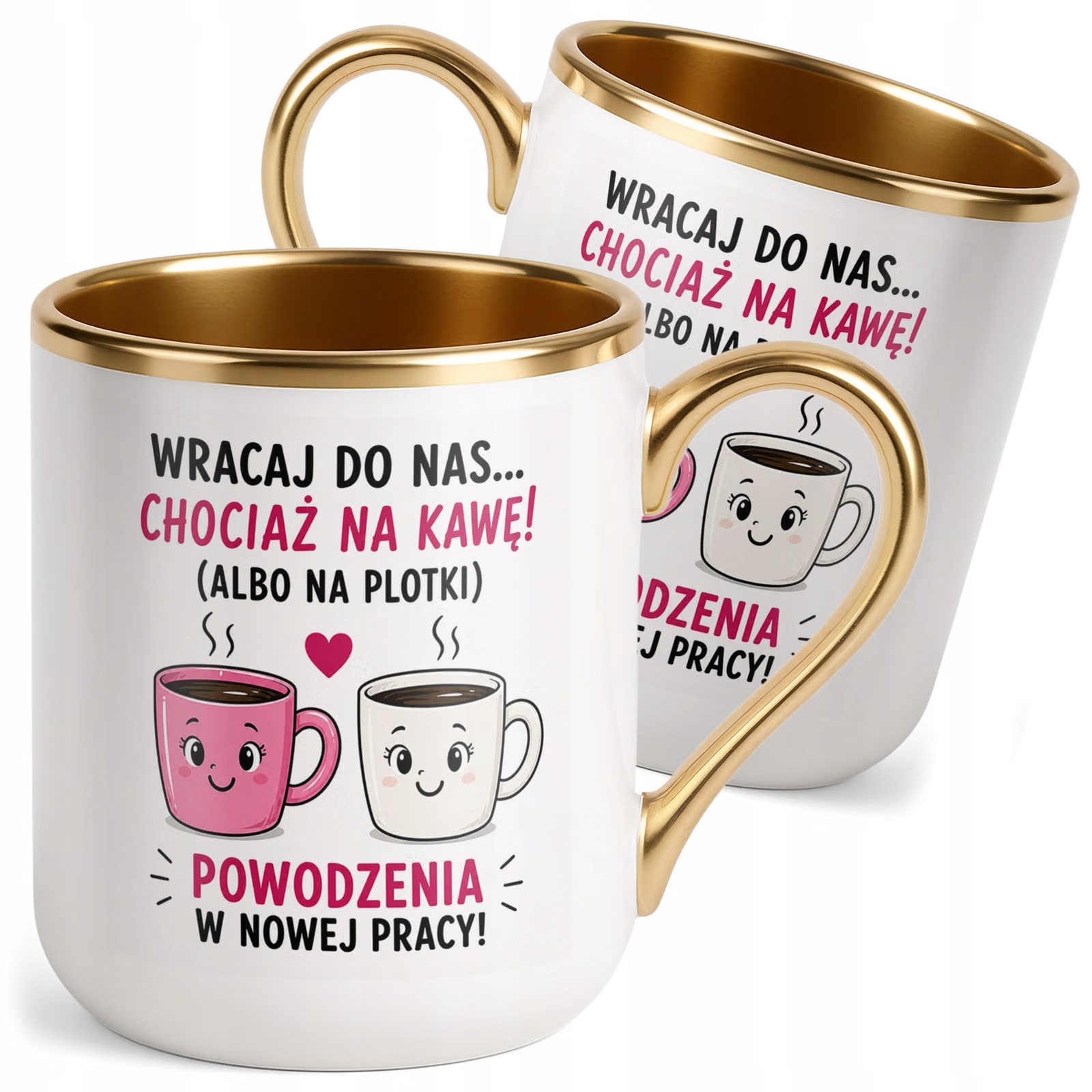 Kubek z nadrukiem Premium Złoty Pożegnanie Odejście z Pracy