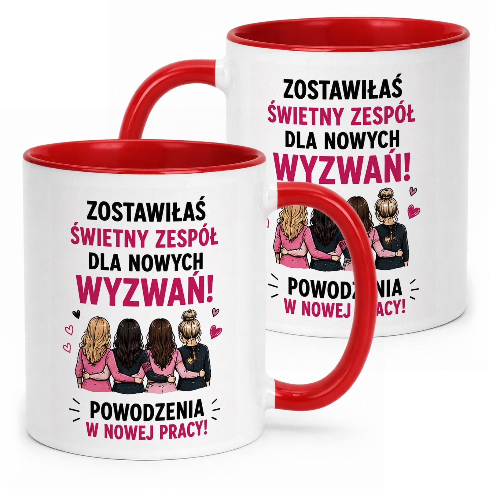 Kubek Czerwony z nadrukiem Pożegnanie Odejście z Pracy Dla Koleżanki