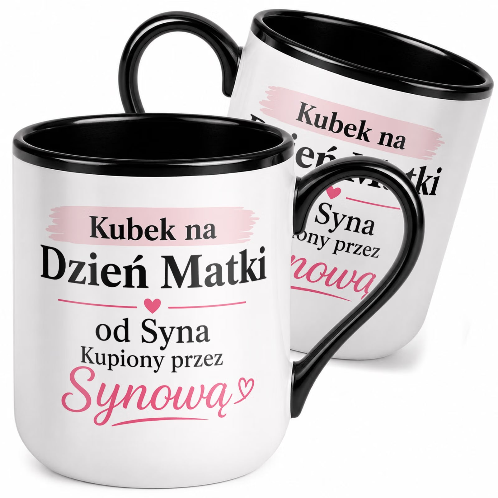 Kubek z nadrukiem Premium Czarny Dla Mamy Dzień Matki Upominek Prezent
