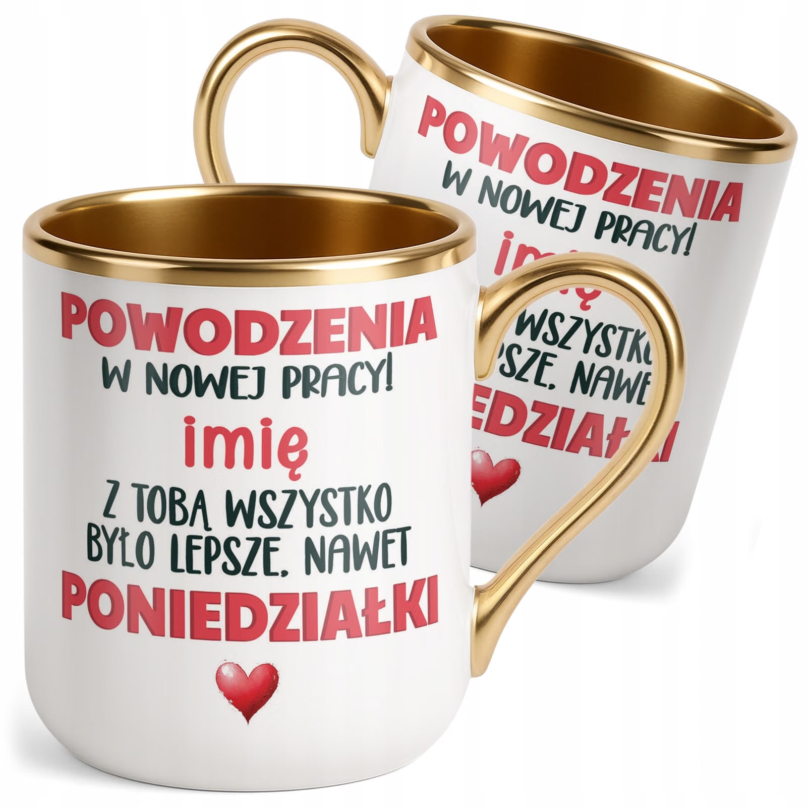 Kubek Premium Złoty Personalizowany Pożeganie Odejście z Pracy Prezent