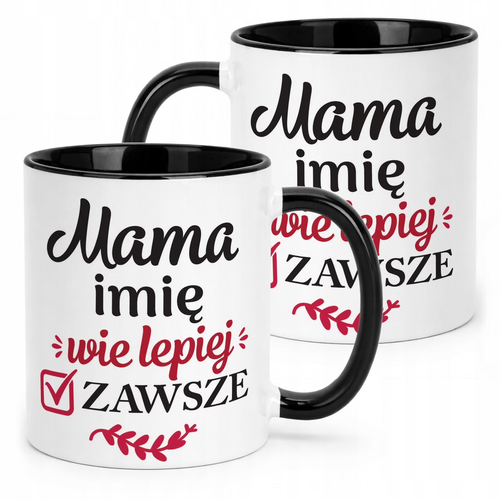 Kubek Czarny Personalizowany Dzień Matki Dla Mamy Prezent Upominek