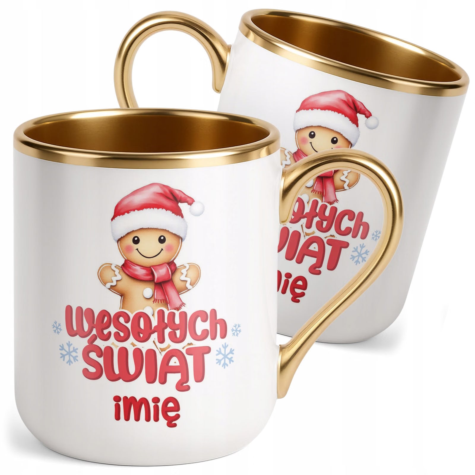 Kubek Personalizowany Premium Złoty Boże Narodzenie Święta Prezent