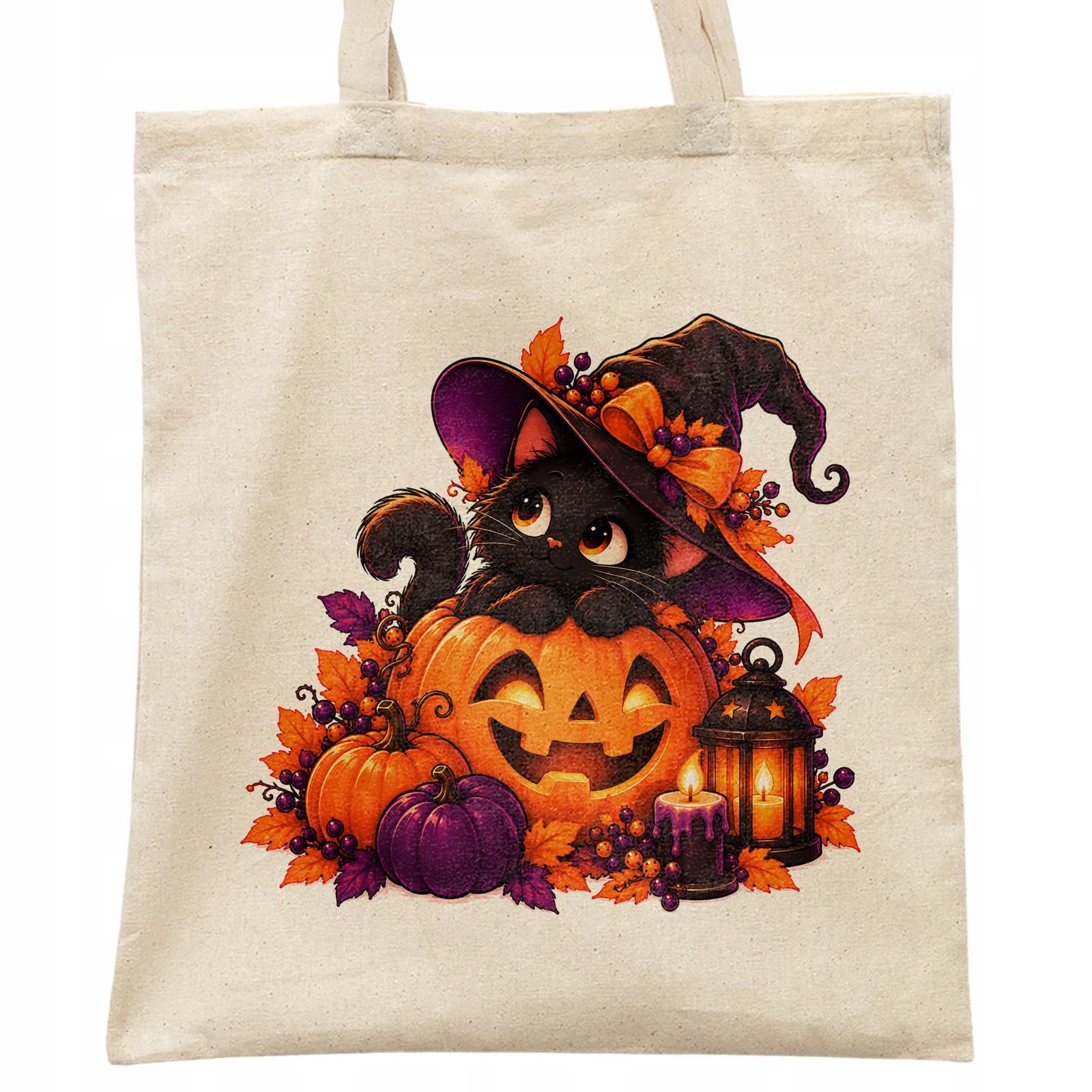 Torba shopper bawełniana halloween na zakupy z nadrukiem prezent