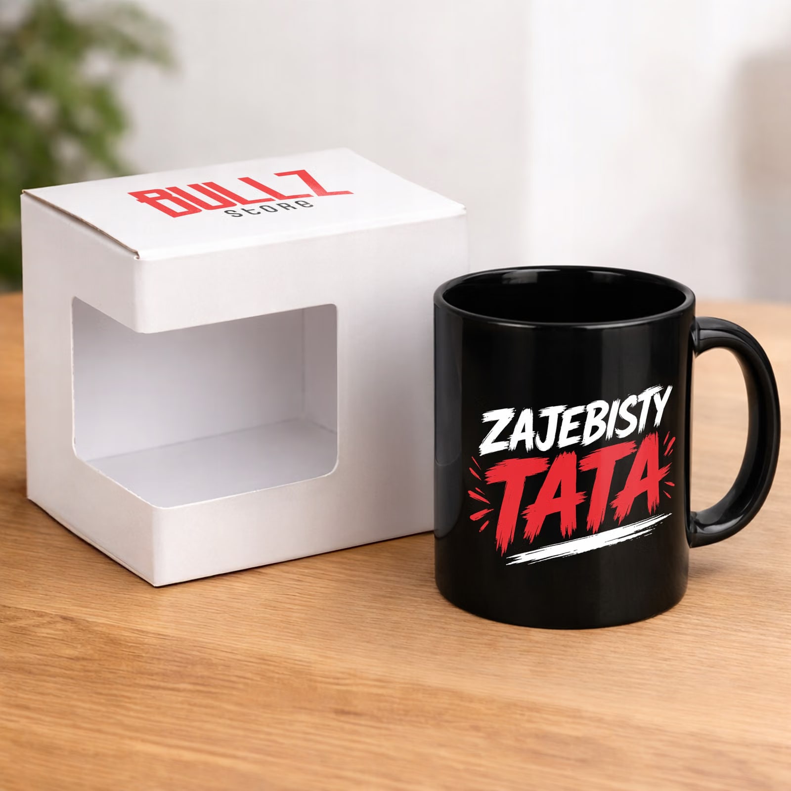 Kubek czarny dla taty prezent na Dzień Ojca praktyczny upominek dla tatusia