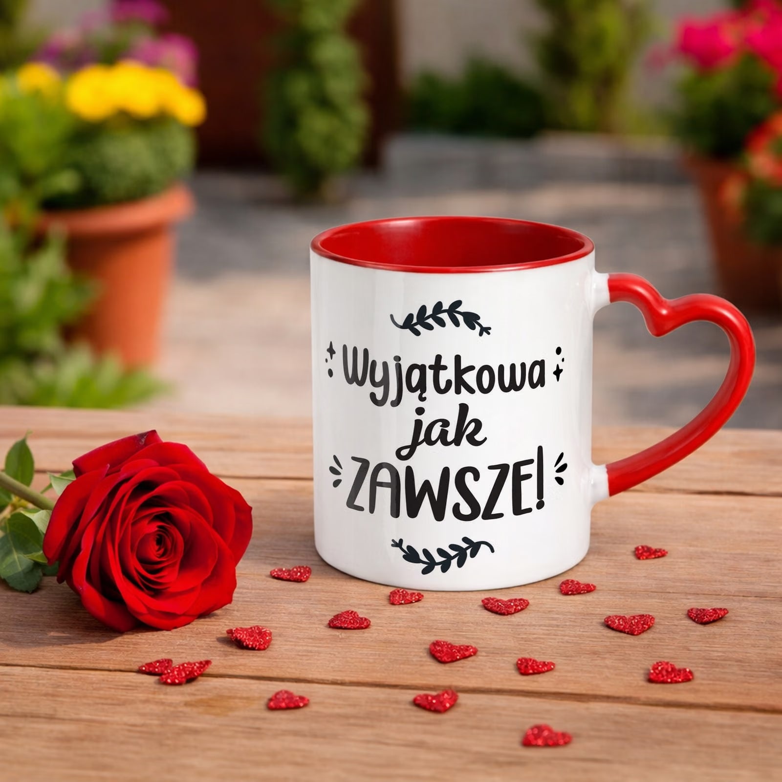 Kubek Czerwony Dzień Kobiet Dla Kobiety Dziewczyny Prezent Upominek