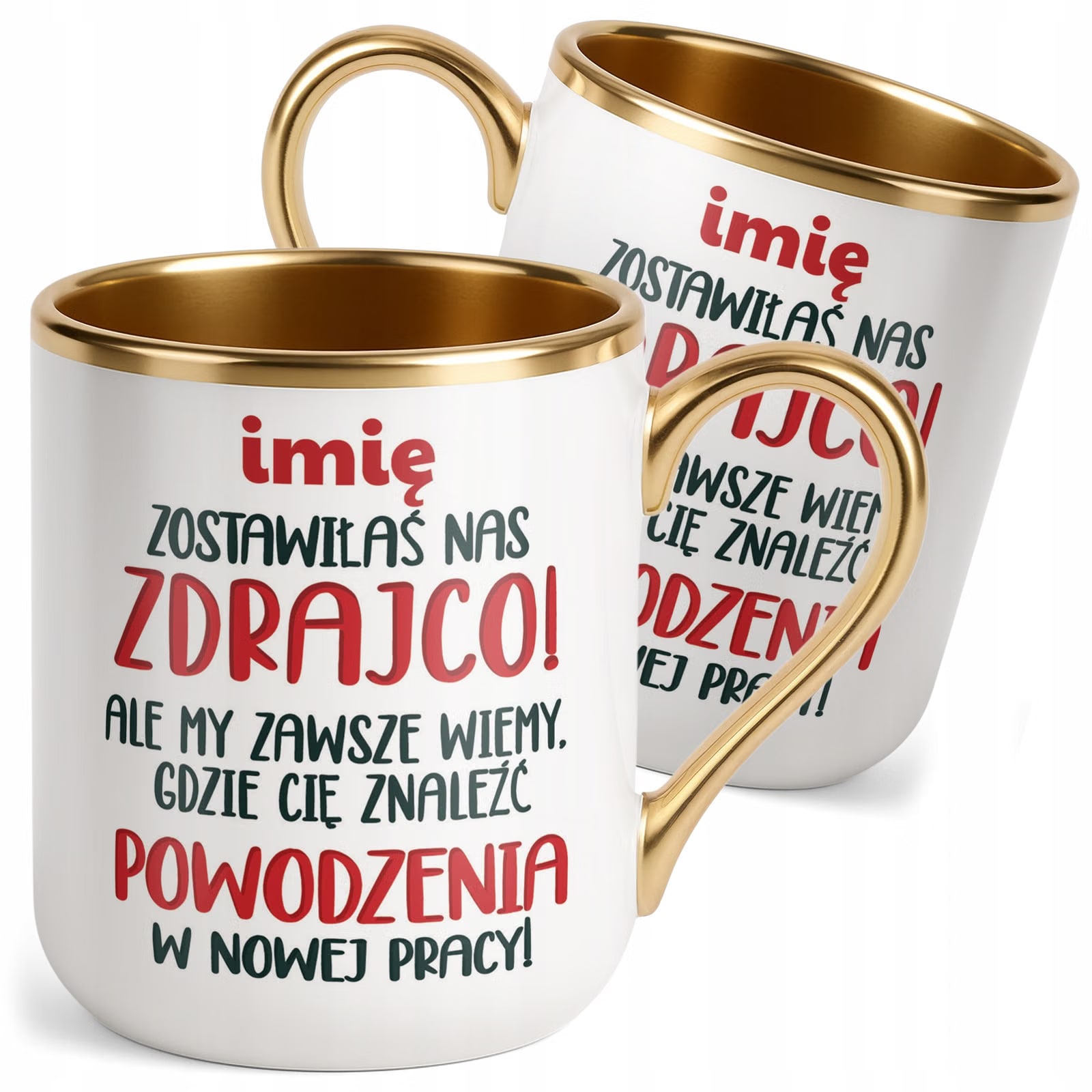 Kubek Premium Złoty Personalizowany Pożeganie Odejście z Pracy