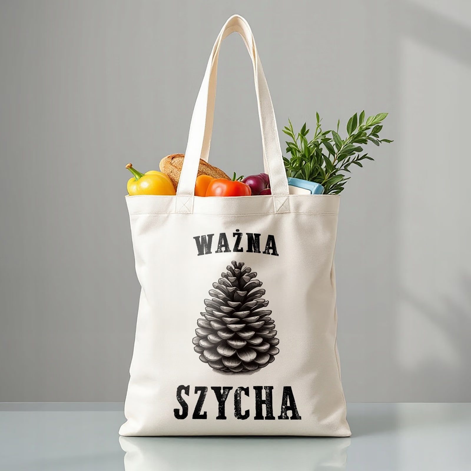 Torba bawełniana premium Ważna Szycha Zabawny Prezent