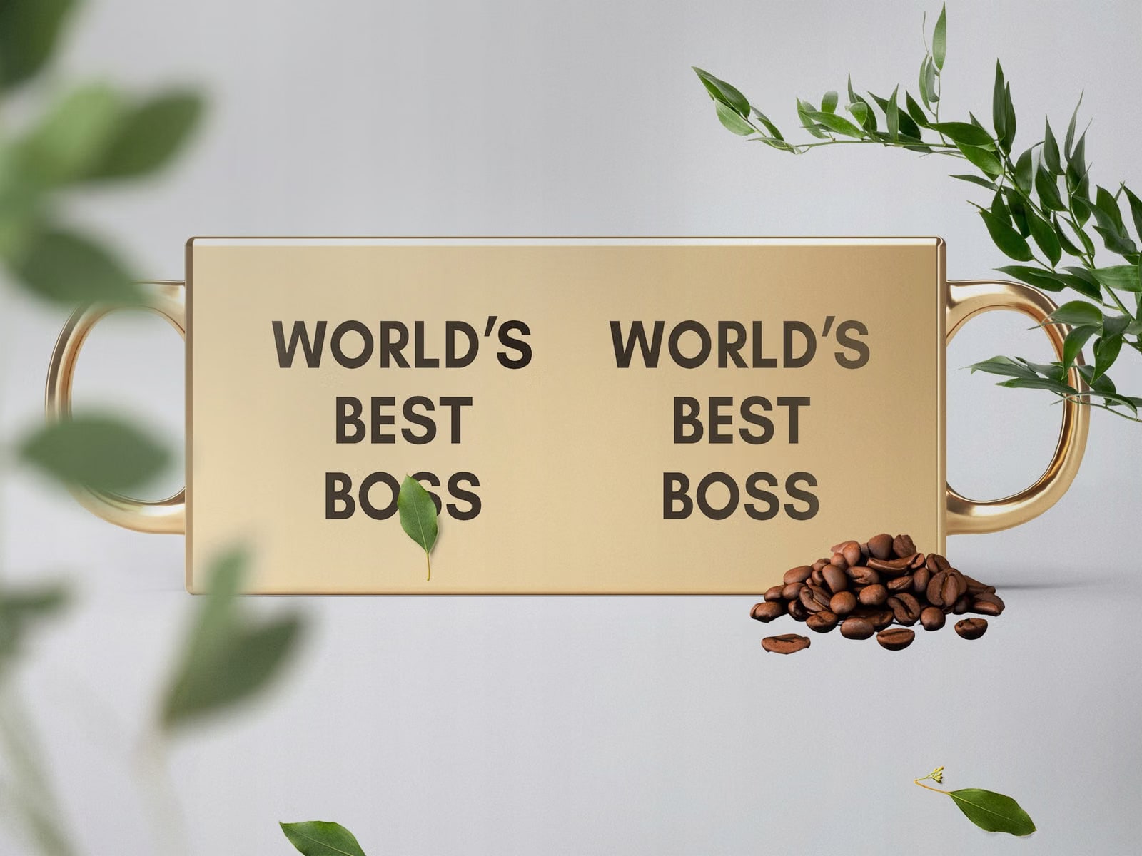 Kubek Złoty ceramiczny 330ml World’s Best Boss The Office Prezent Upominek