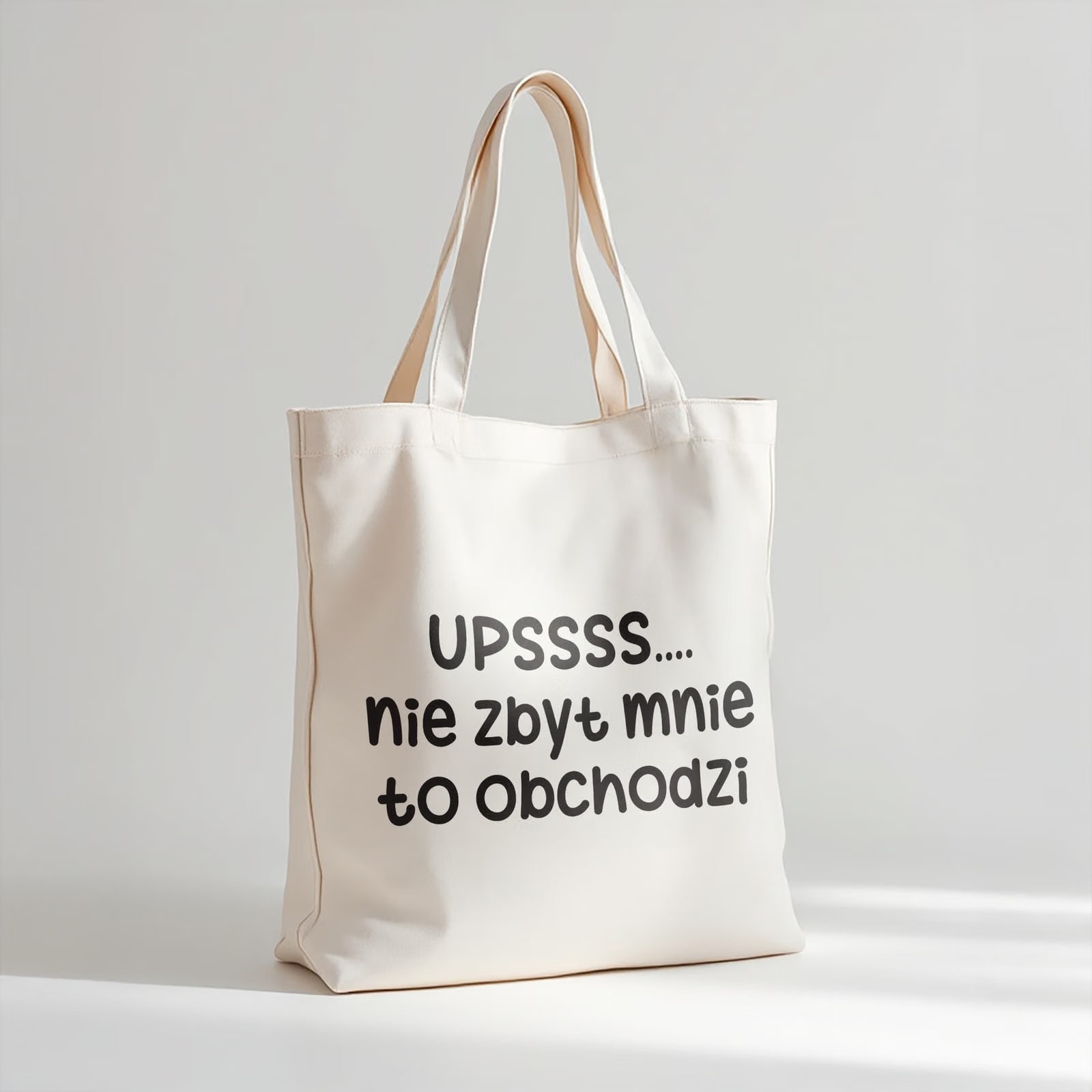Torba bawełniana premium Ups Nie Zbyt Mnie To Obchodzi Prezent