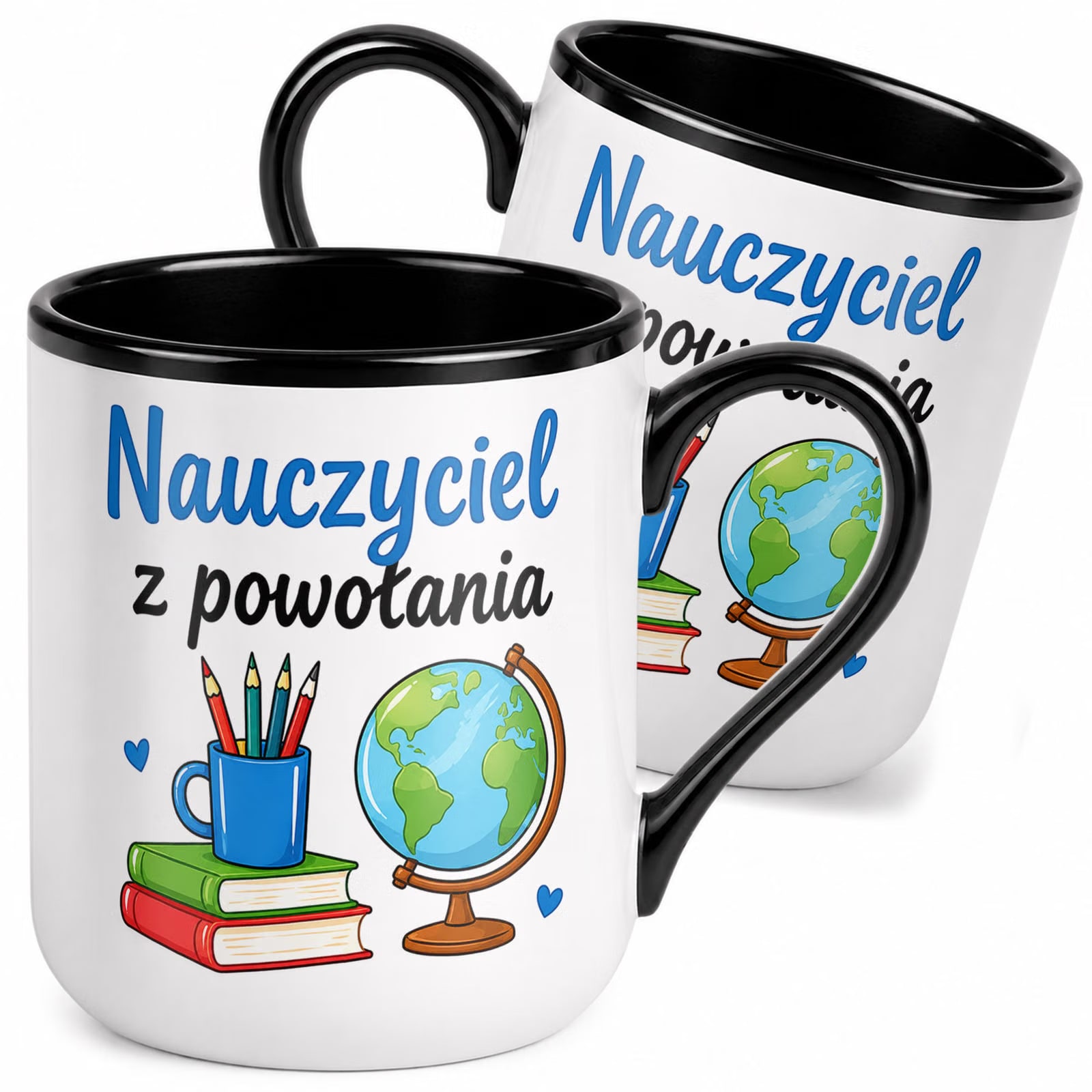 Kubek z nadrukiem Premium Czarny Dzień Nauczyciela Dla Nauczyciela Prezent