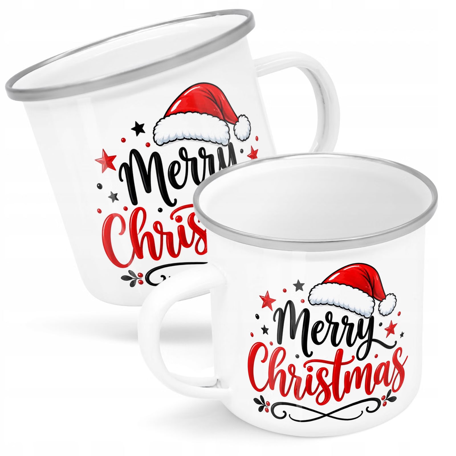 Kubek Emaliowany Boże Narodzenie Mikołajki Merry Christmas Prezent
