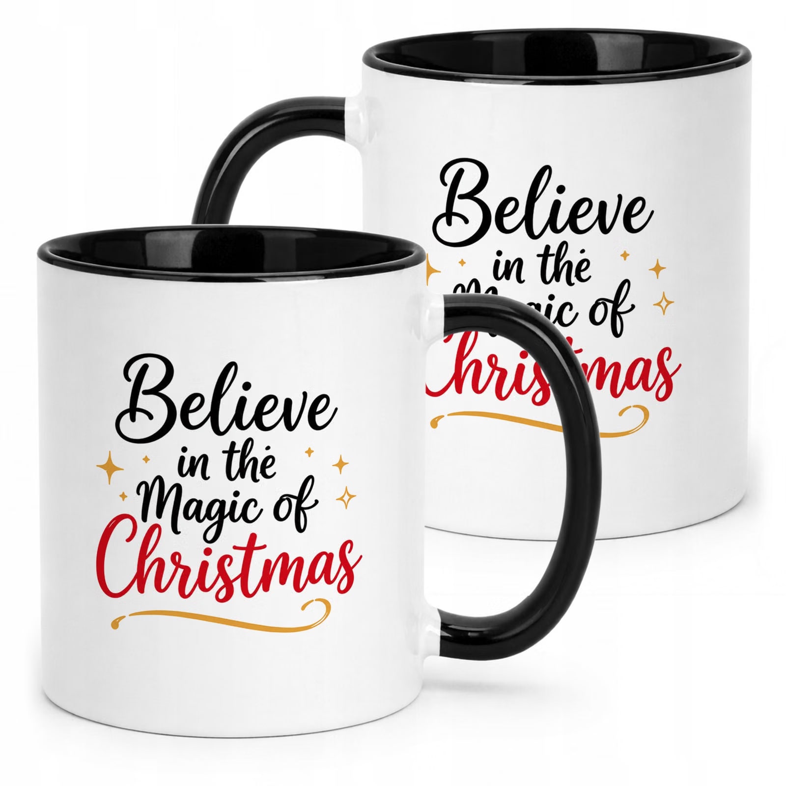 Kubek Czarny Boże Narodzenie Mikołajki Magic Of Christmas Prezent